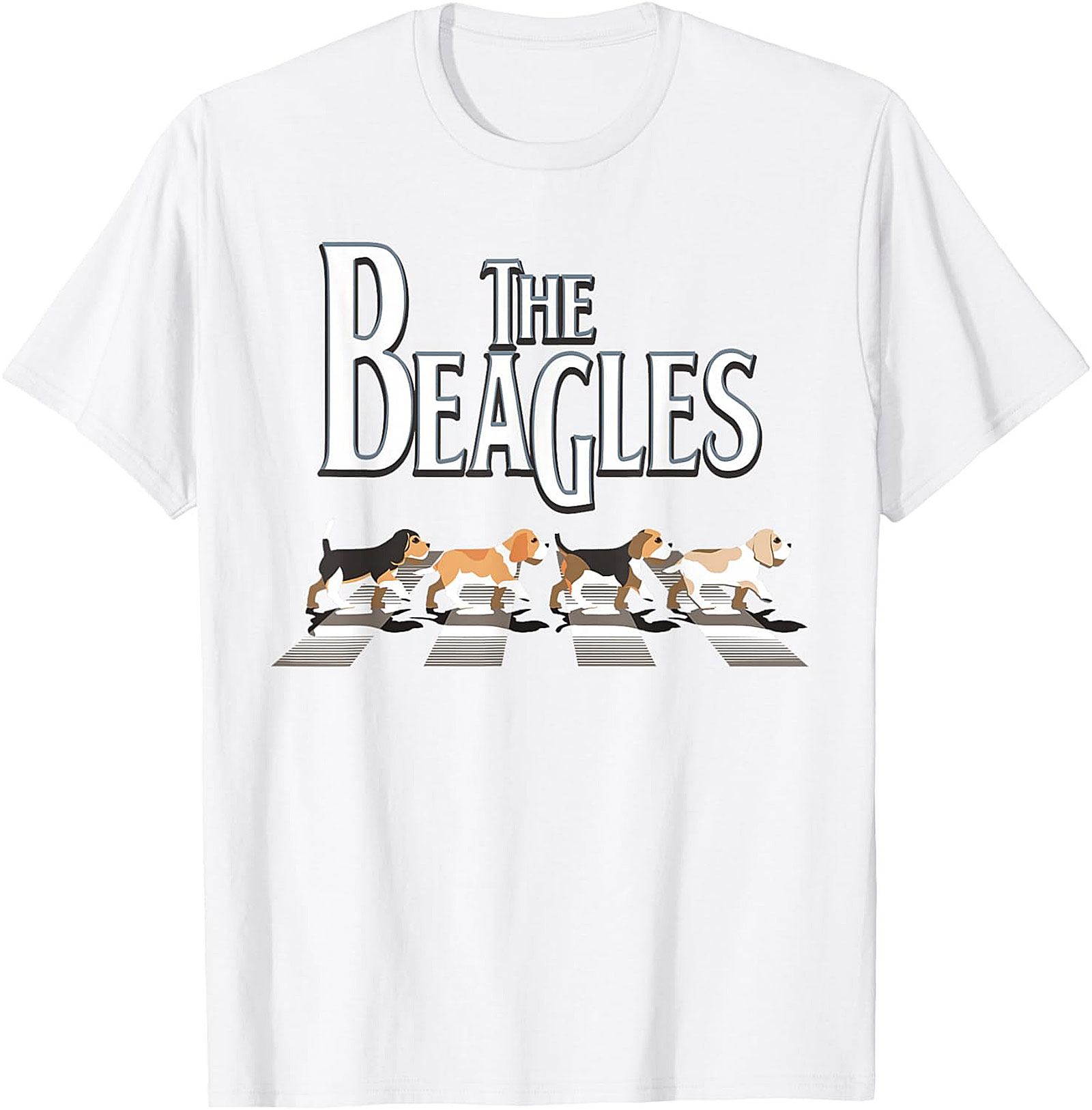 The Beagles T-Shirt - Funny Abbey Road Beagle Graphic Tee