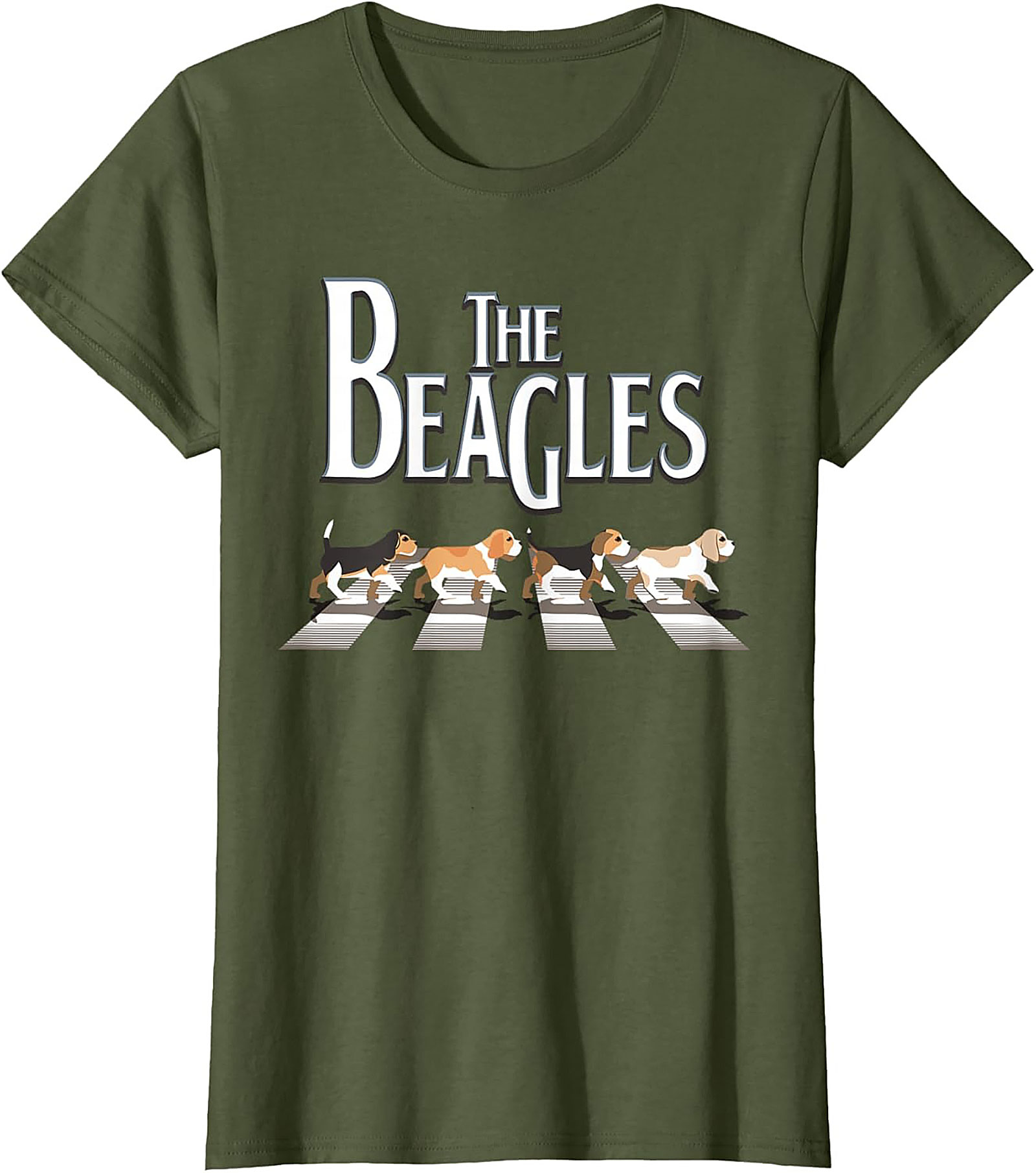 The Beagles T-Shirt - Funny Abbey Road Beagle Graphic Tee