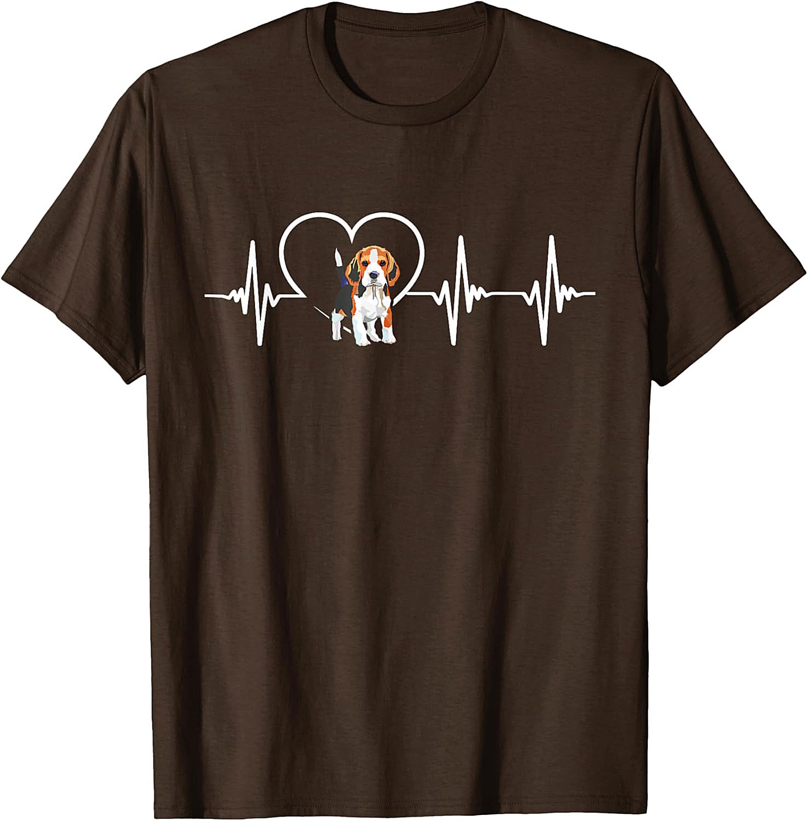 Beagle Heartbeat T-shirt: Cute Puppy EKG Dog Lover Graphic Tee