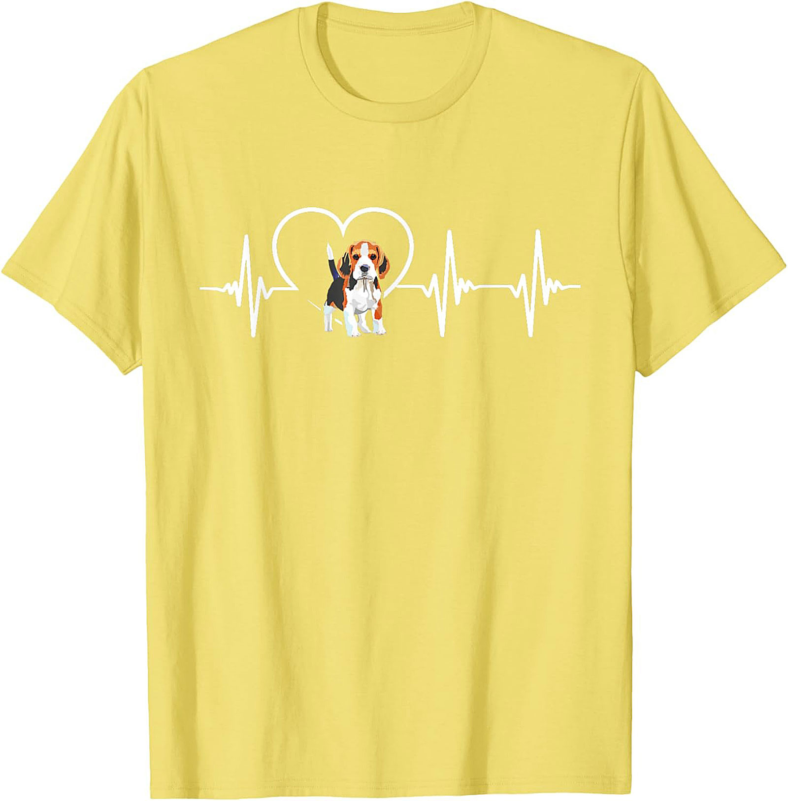 Beagle Heartbeat T-shirt: Cute Puppy EKG Dog Lover Graphic Tee