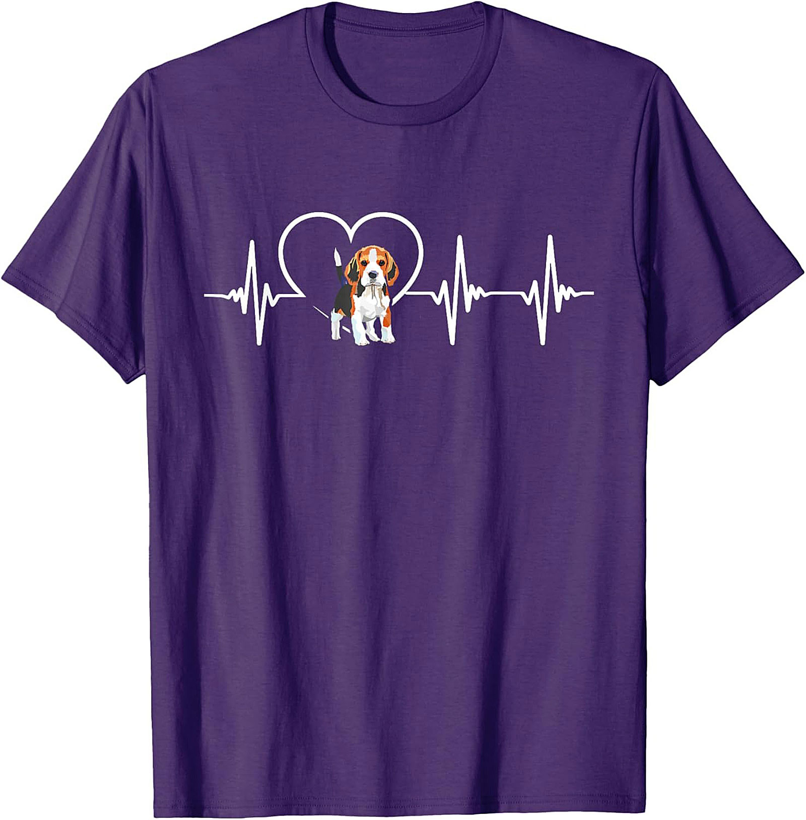 Beagle Heartbeat T-shirt: Cute Puppy EKG Dog Lover Graphic Tee