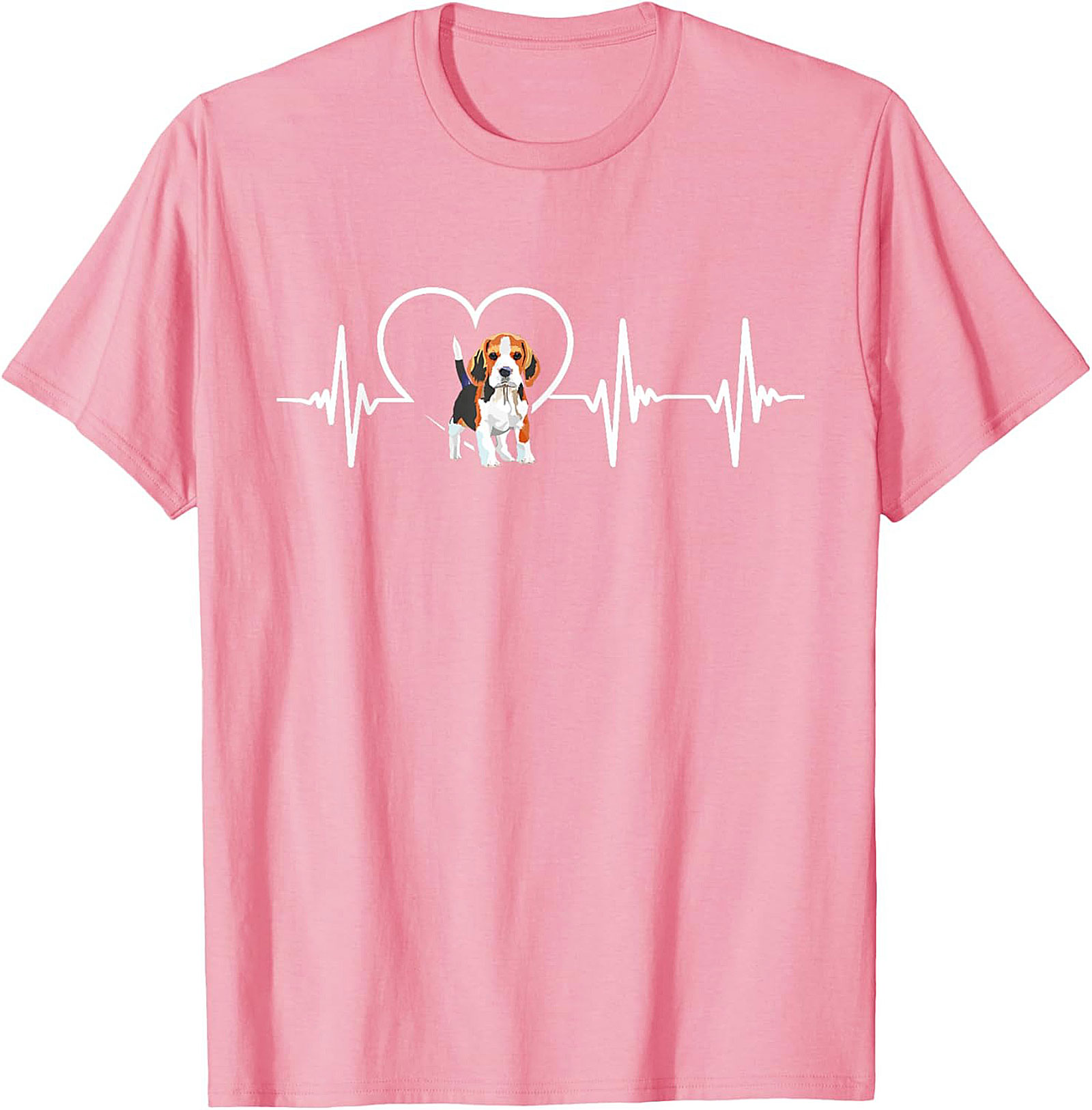 Beagle Heartbeat T-shirt: Cute Puppy EKG Dog Lover Graphic Tee
