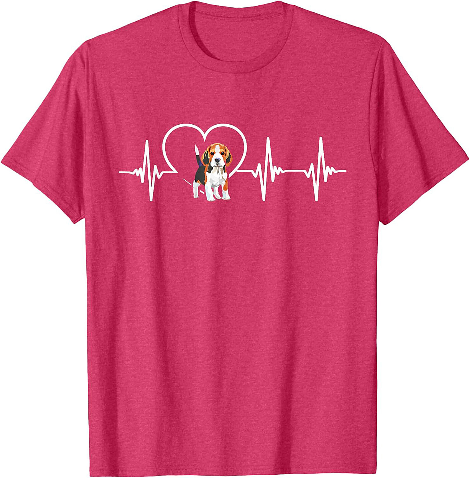 Beagle Heartbeat T-shirt: Cute Puppy EKG Dog Lover Graphic Tee