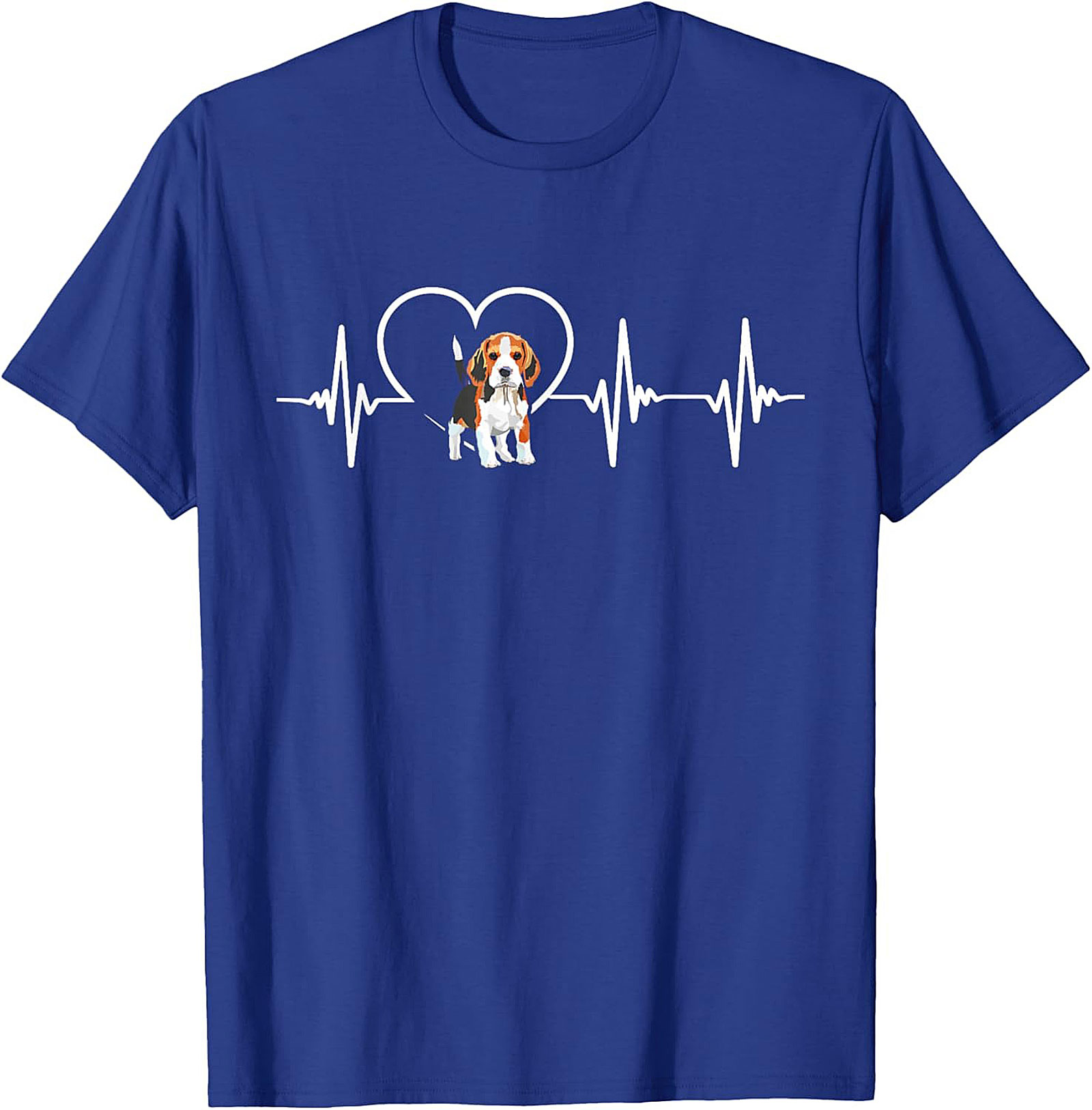 Beagle Heartbeat T-shirt: Cute Puppy EKG Dog Lover Graphic Tee