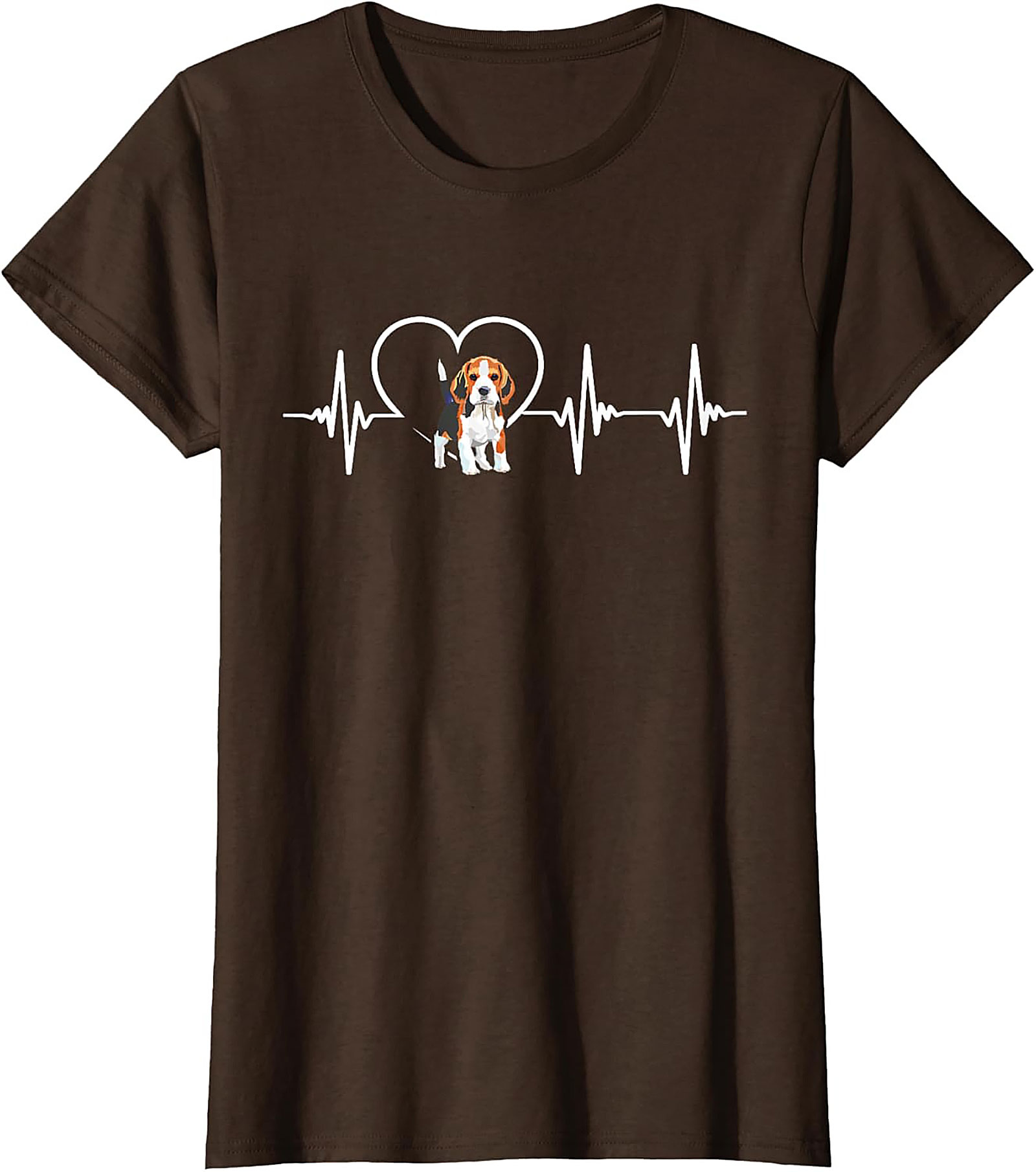 Beagle Heartbeat T-shirt: Cute Puppy EKG Dog Lover Graphic Tee