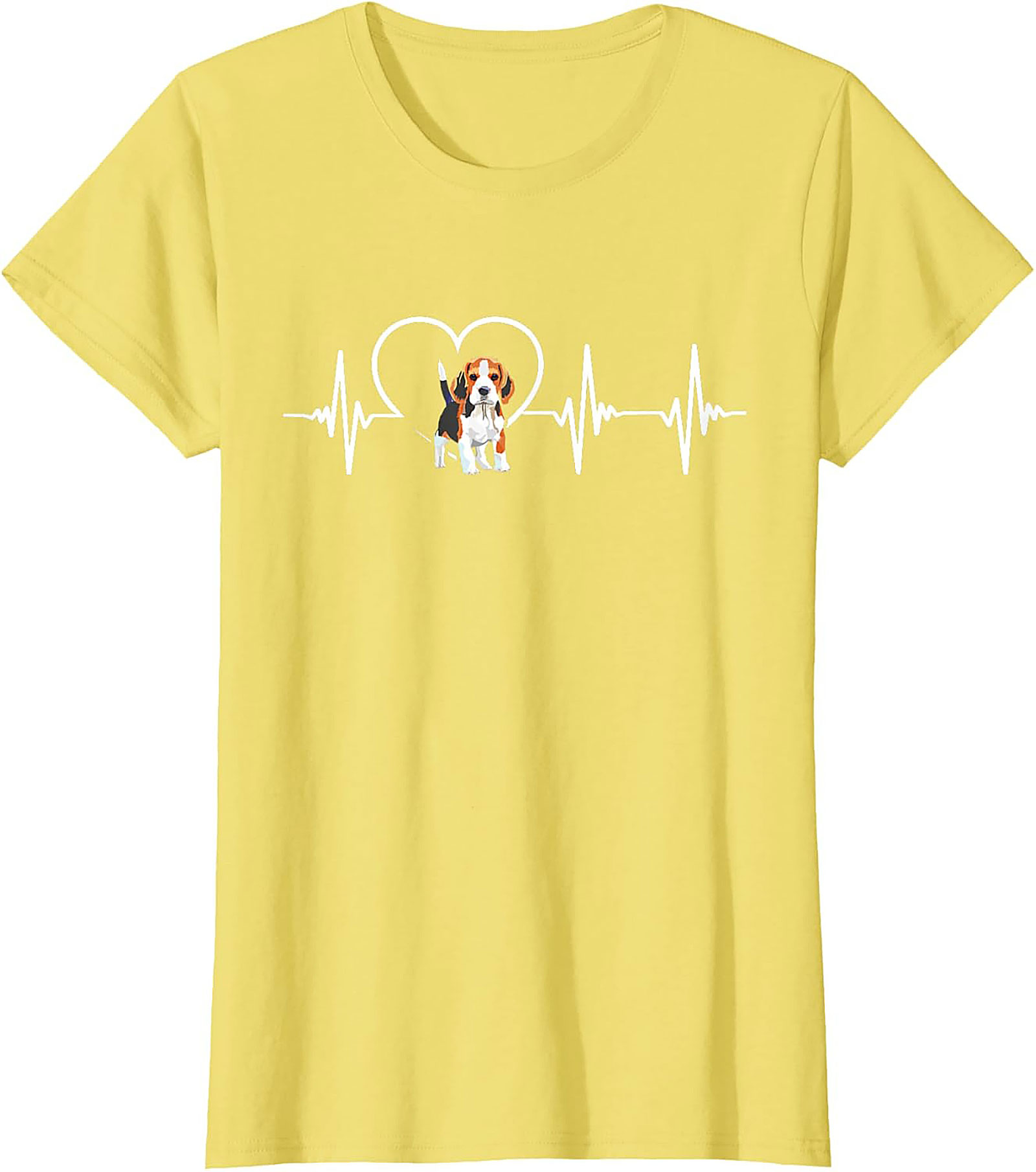 Beagle Heartbeat T-shirt: Cute Puppy EKG Dog Lover Graphic Tee