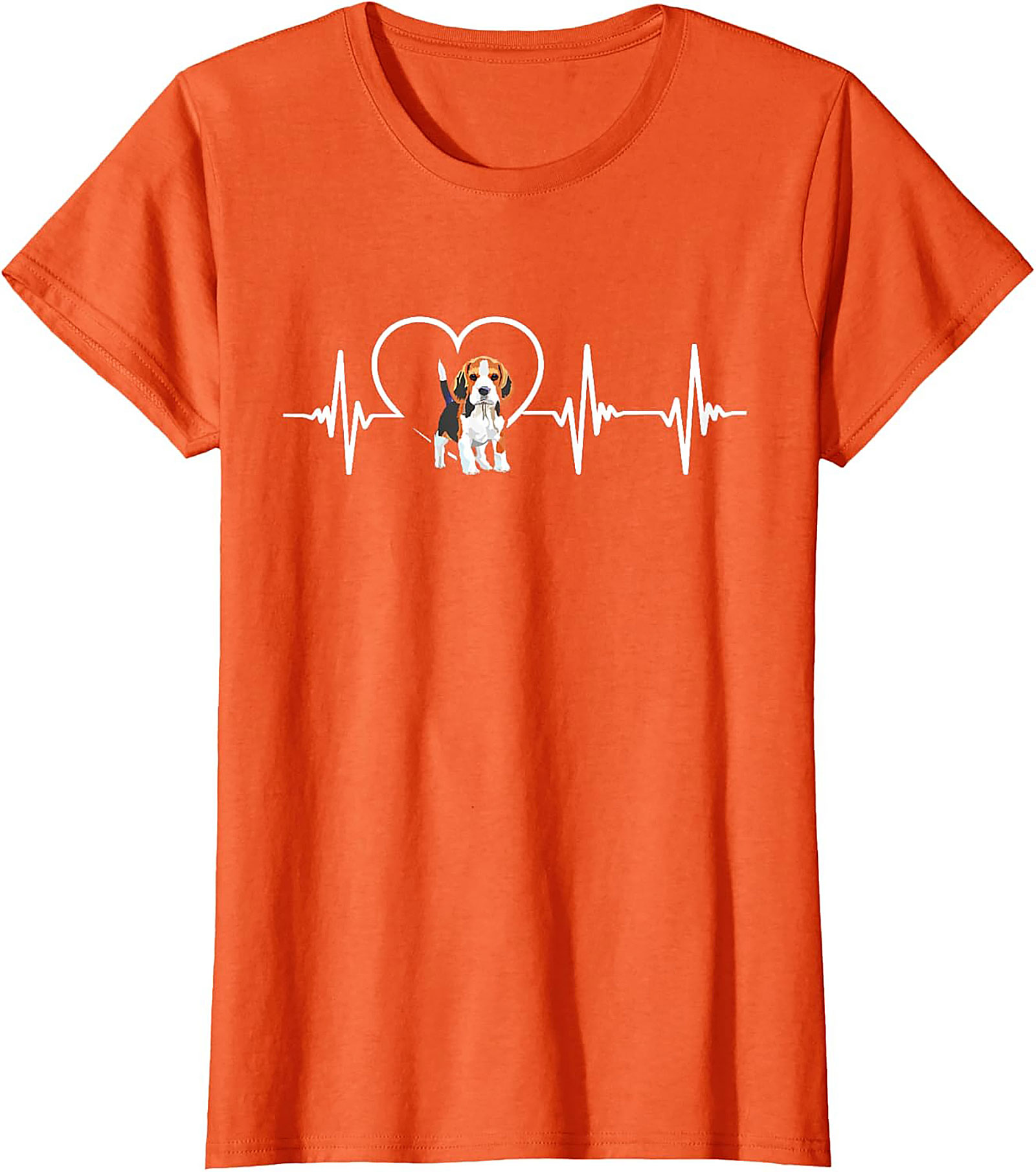 Beagle Heartbeat T-shirt: Cute Puppy EKG Dog Lover Graphic Tee