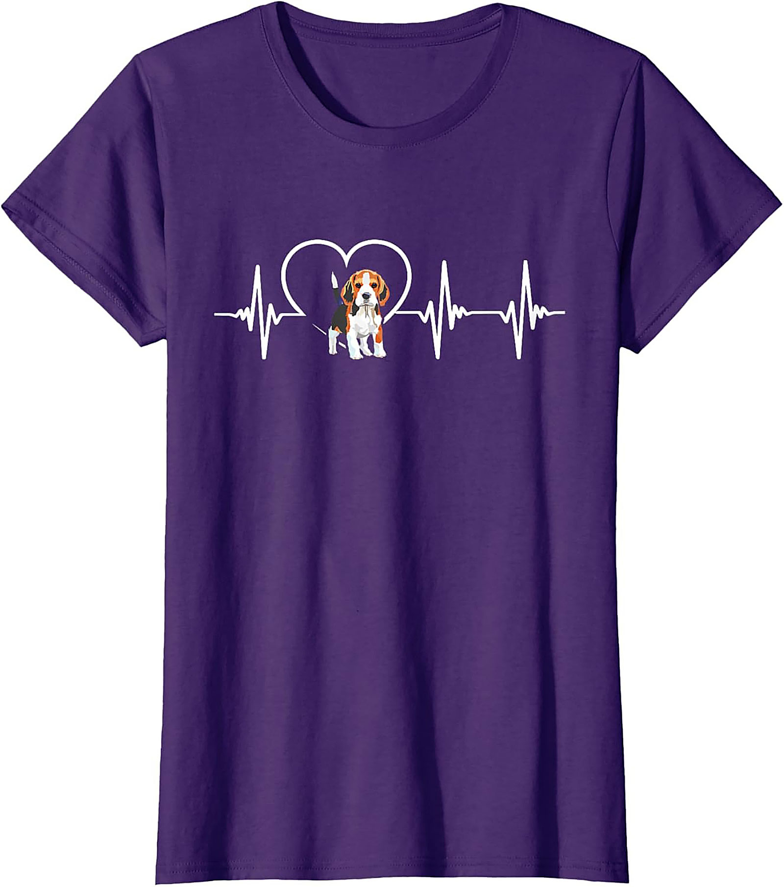Beagle Heartbeat T-shirt: Cute Puppy EKG Dog Lover Graphic Tee