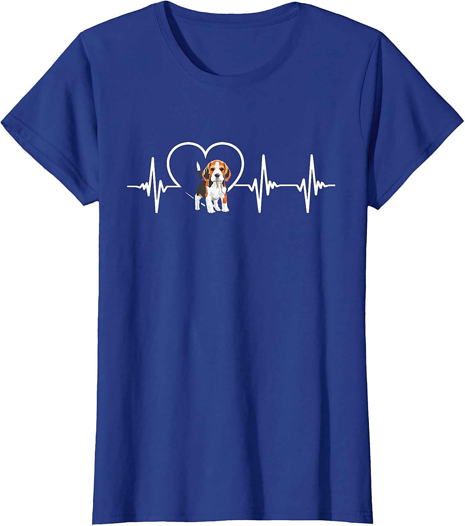 Beagle Heartbeat T-shirt: Cute Puppy EKG Dog Lover Graphic Tee