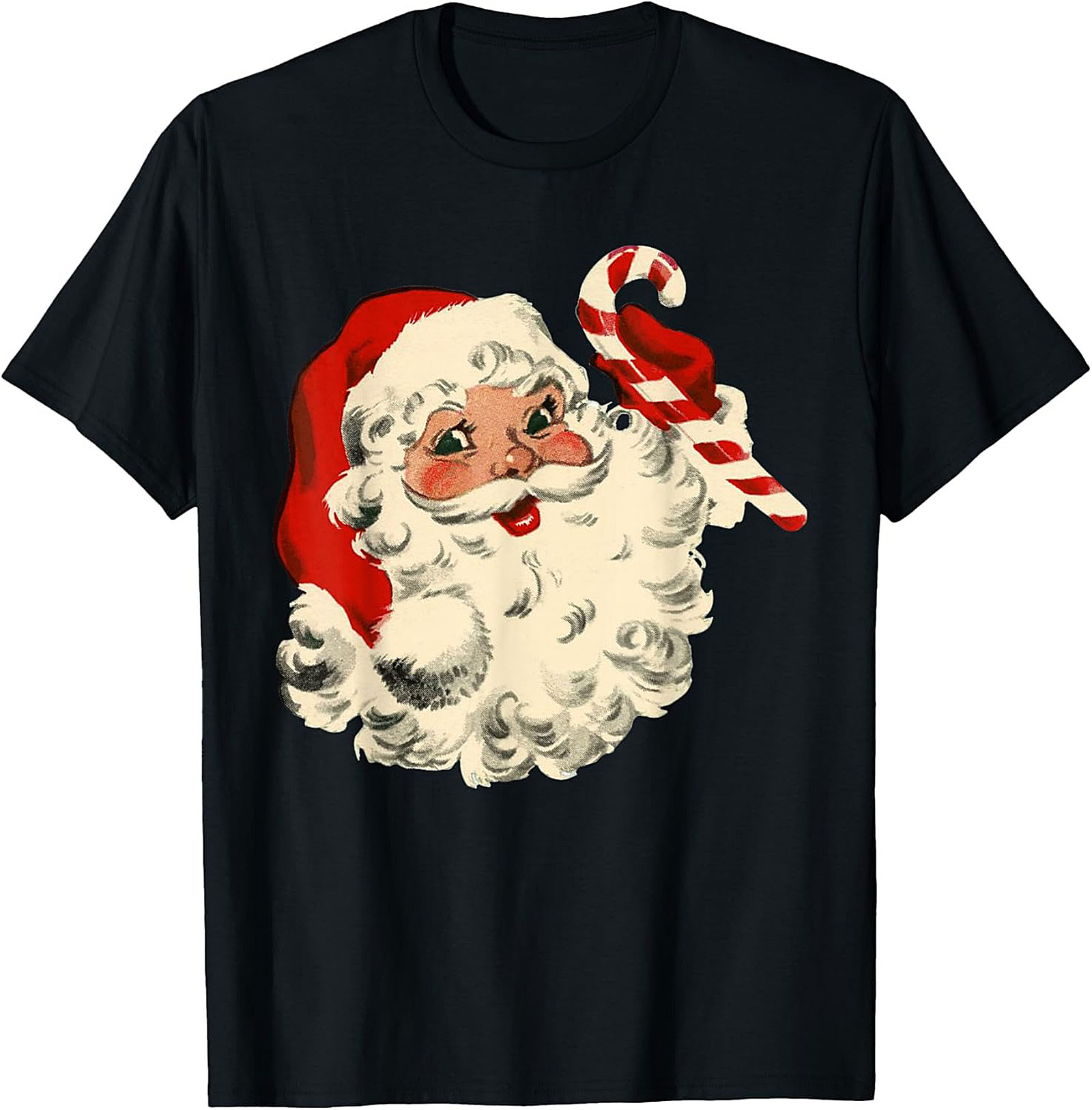 Vintage Santa T-shirt Retro Christmas Graphic Tee