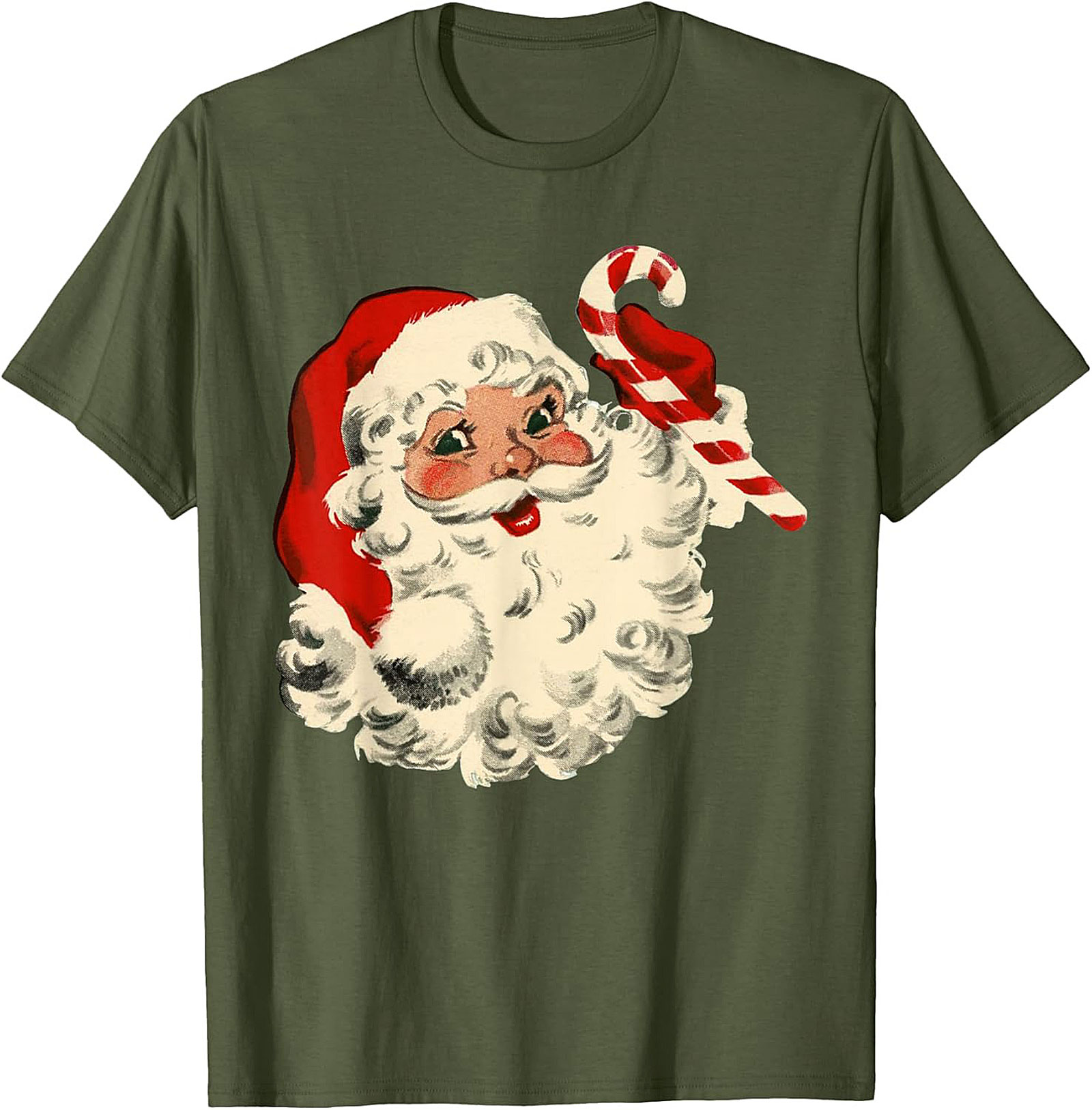 Vintage Santa T-shirt Retro Christmas Graphic Tee