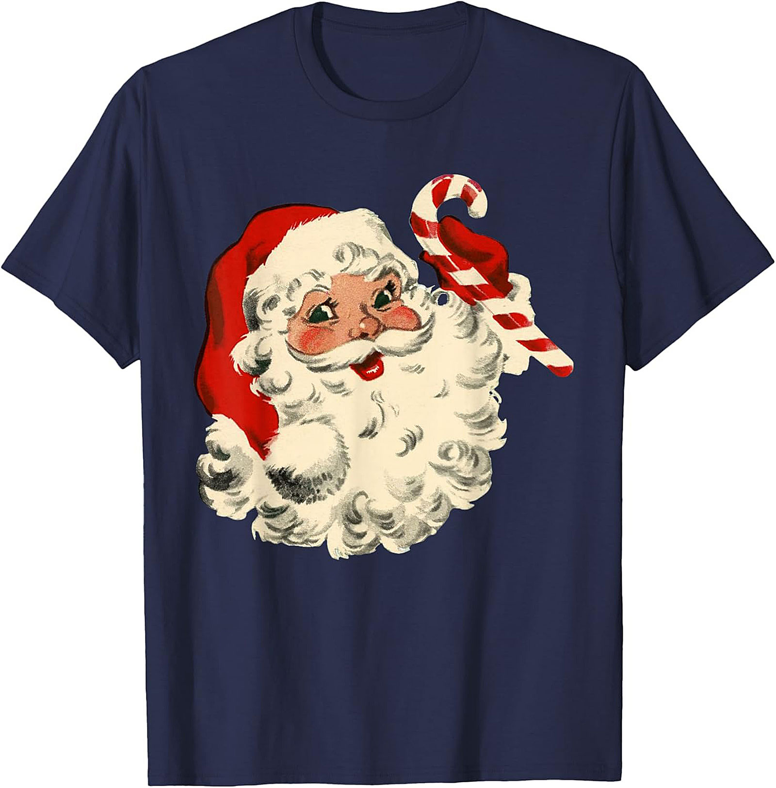 Vintage Santa T-shirt Retro Christmas Graphic Tee