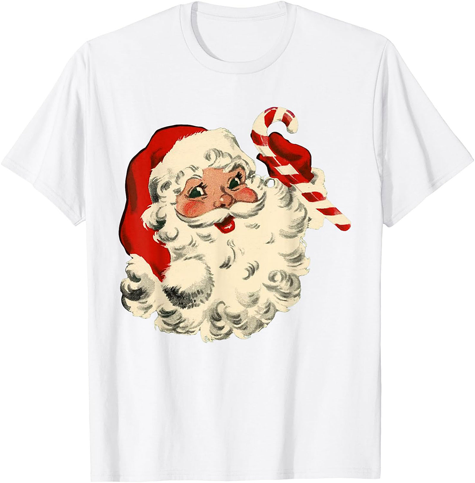 Vintage Santa T-shirt Retro Christmas Graphic Tee
