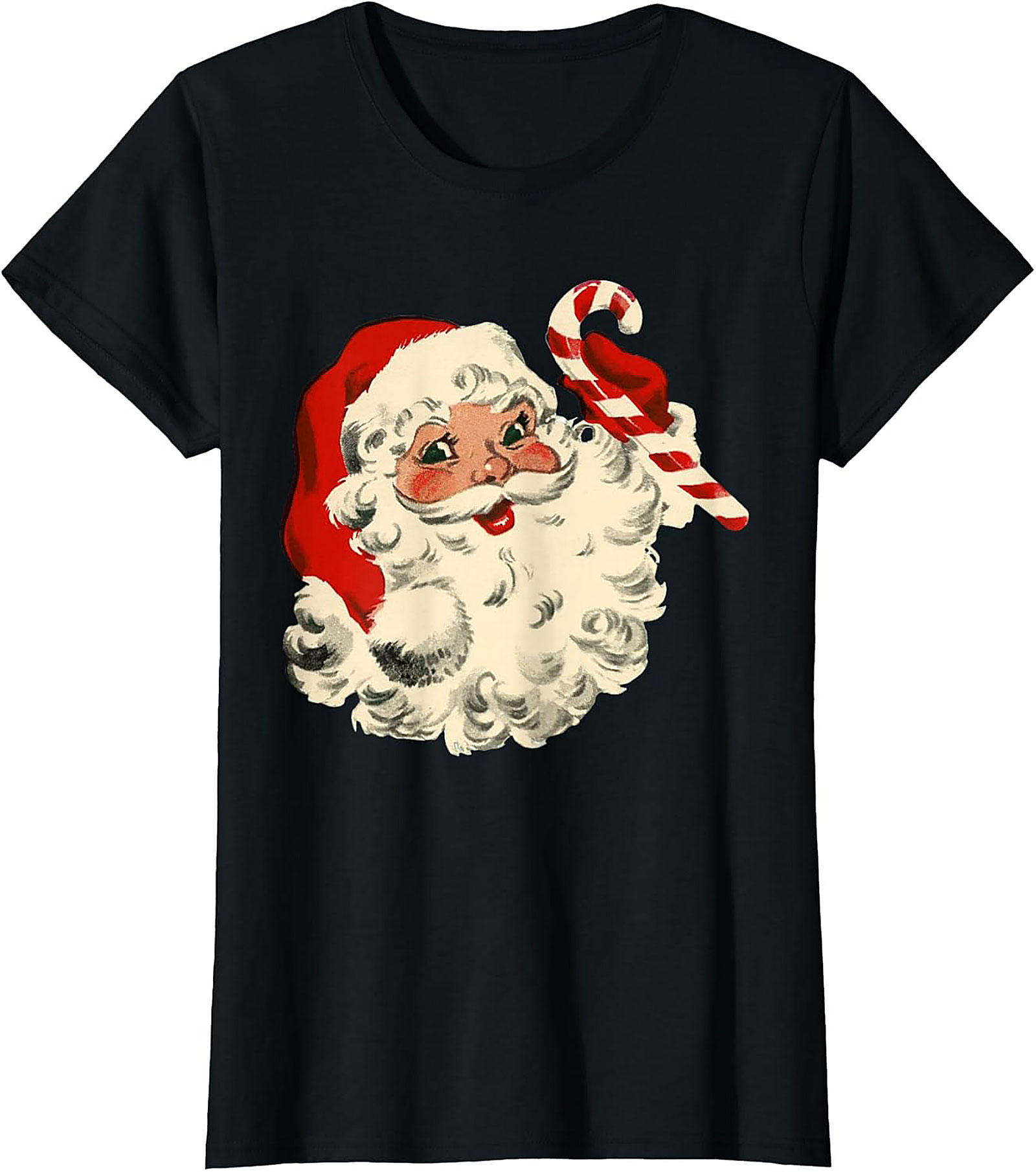 Vintage Santa T-shirt Retro Christmas Graphic Tee
