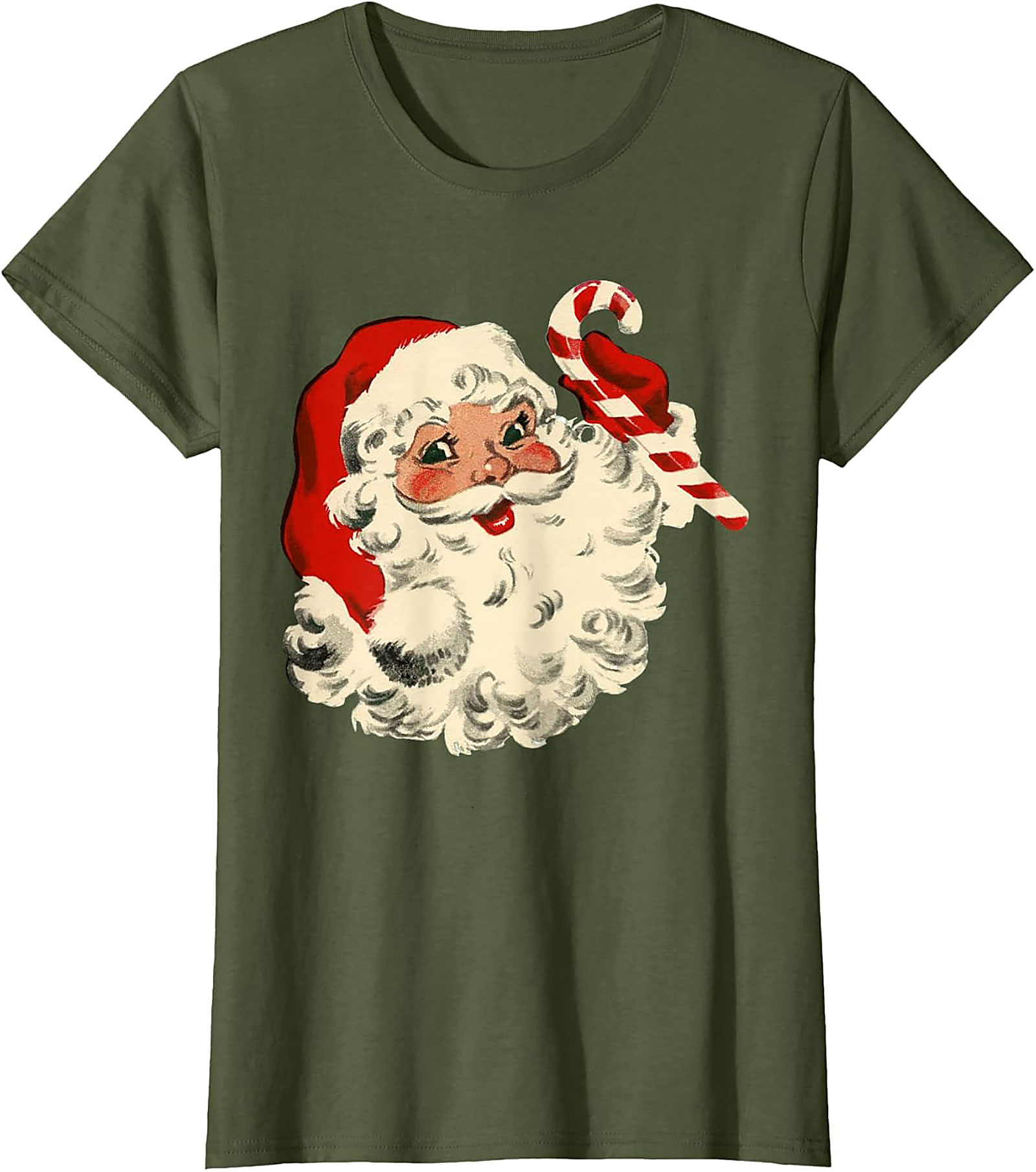 Vintage Santa T-shirt Retro Christmas Graphic Tee