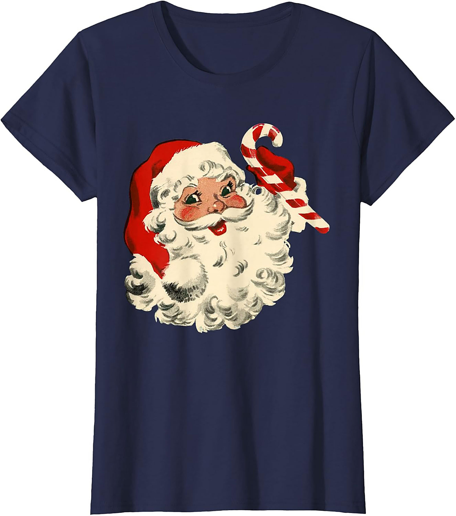 Vintage Santa T-shirt Retro Christmas Graphic Tee