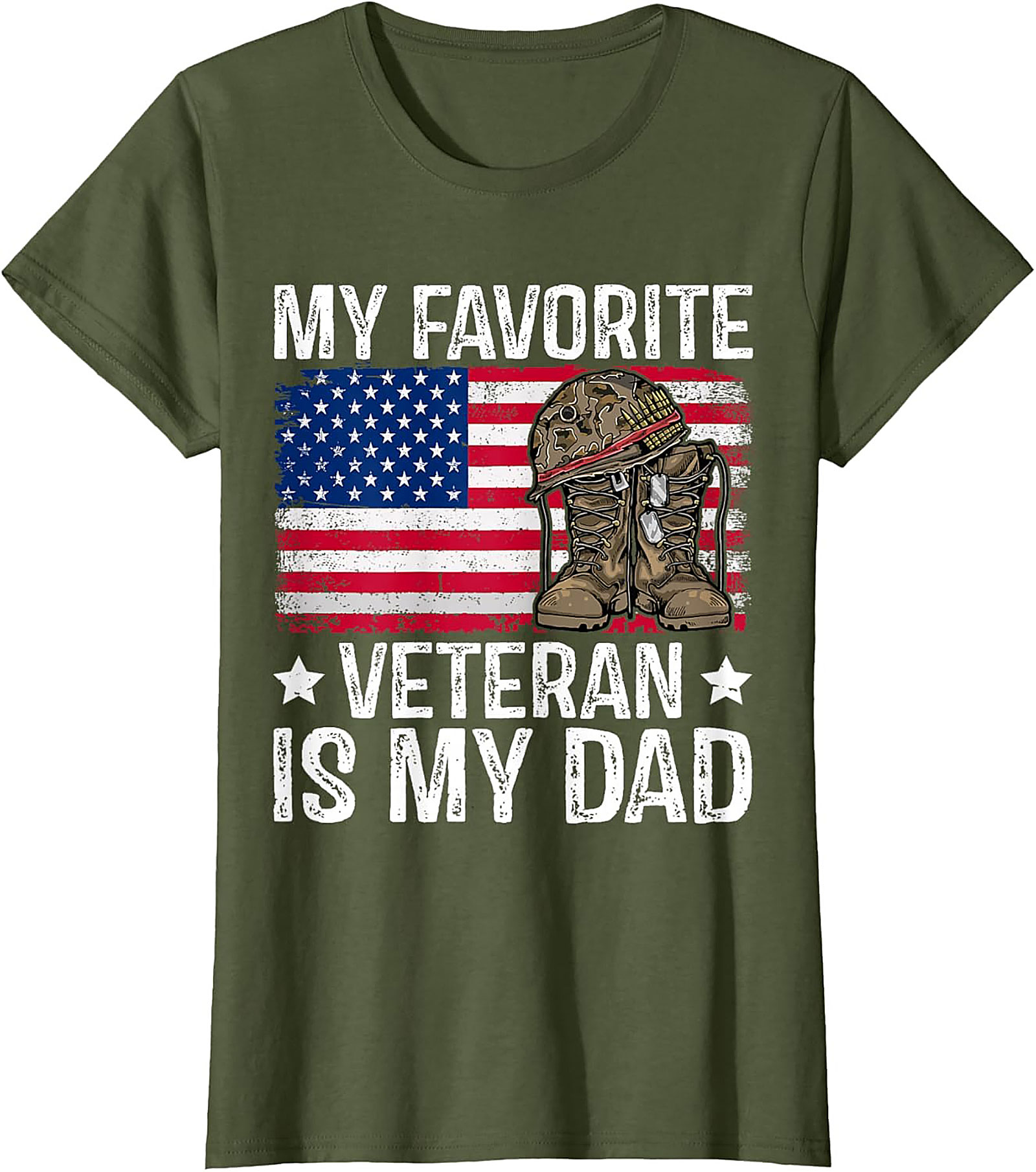 Veteran Dad T-Shirt | Patriotic Military Graphic Tee Gift