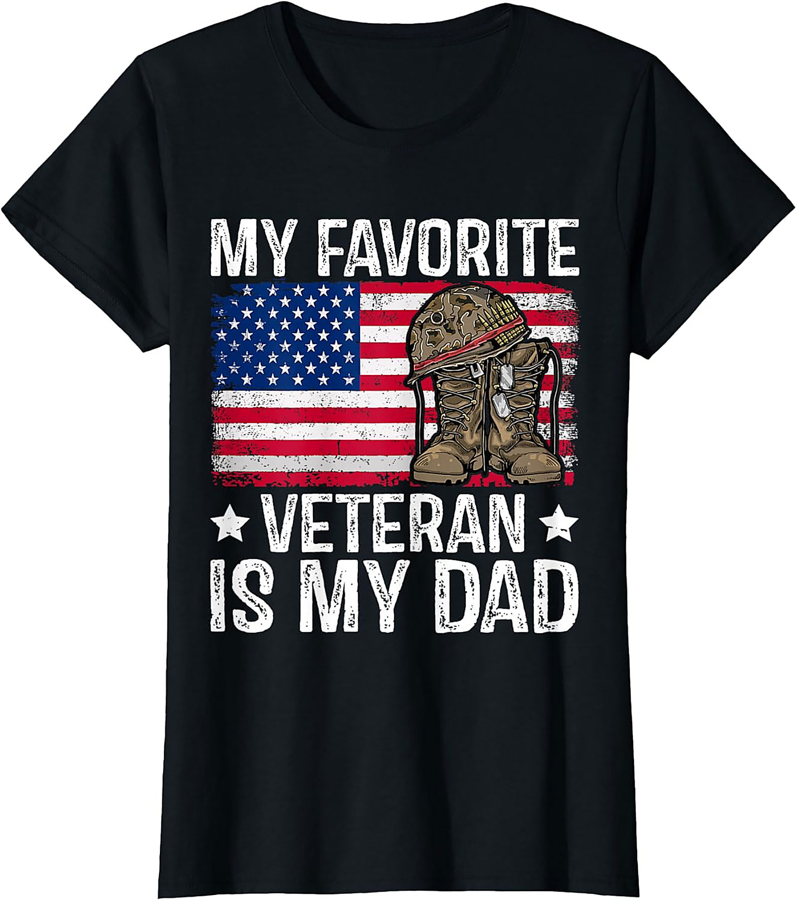 Veteran Dad T-Shirt | Patriotic Military Graphic Tee Gift