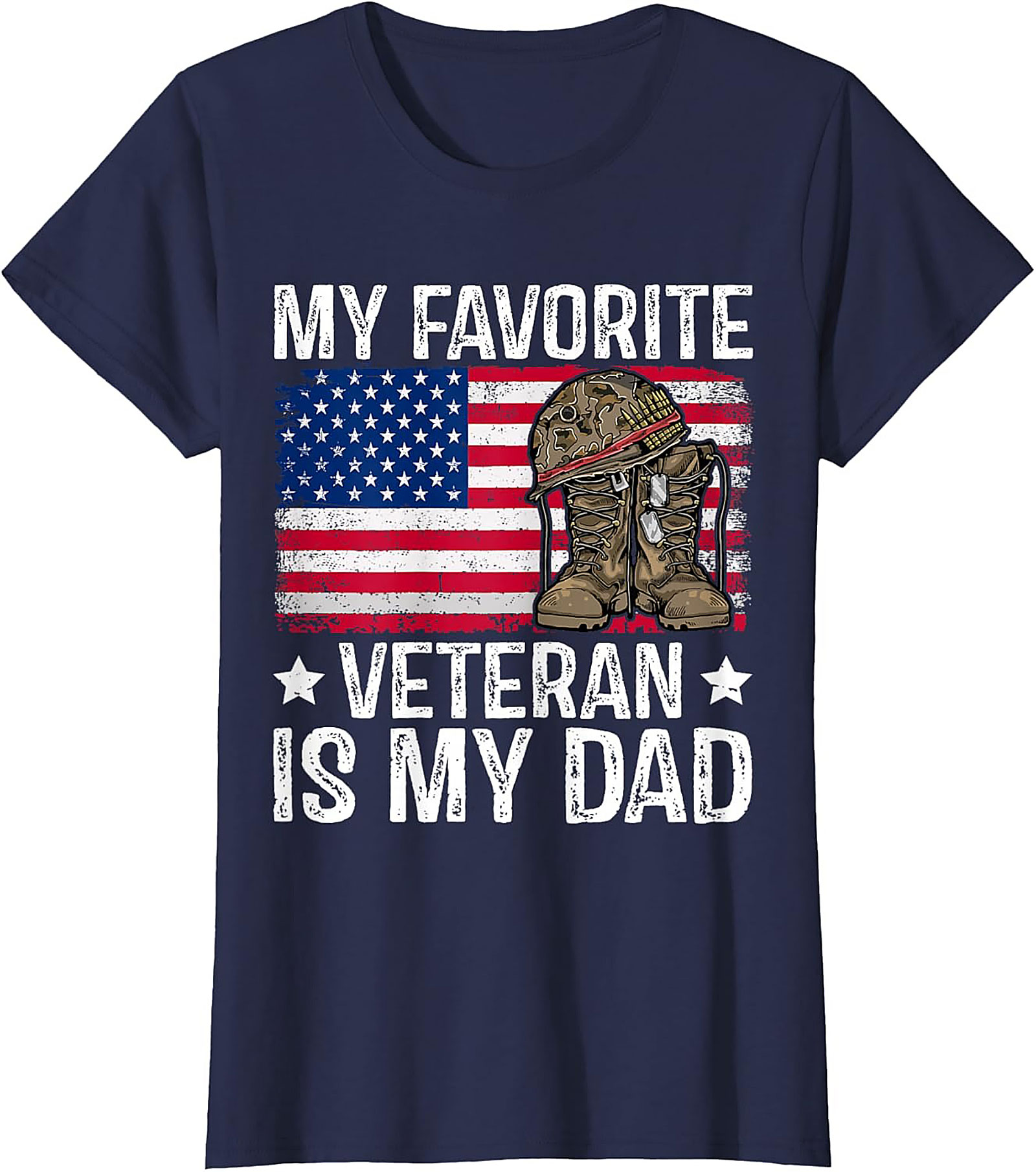 Veteran Dad T-Shirt | Patriotic Military Graphic Tee Gift