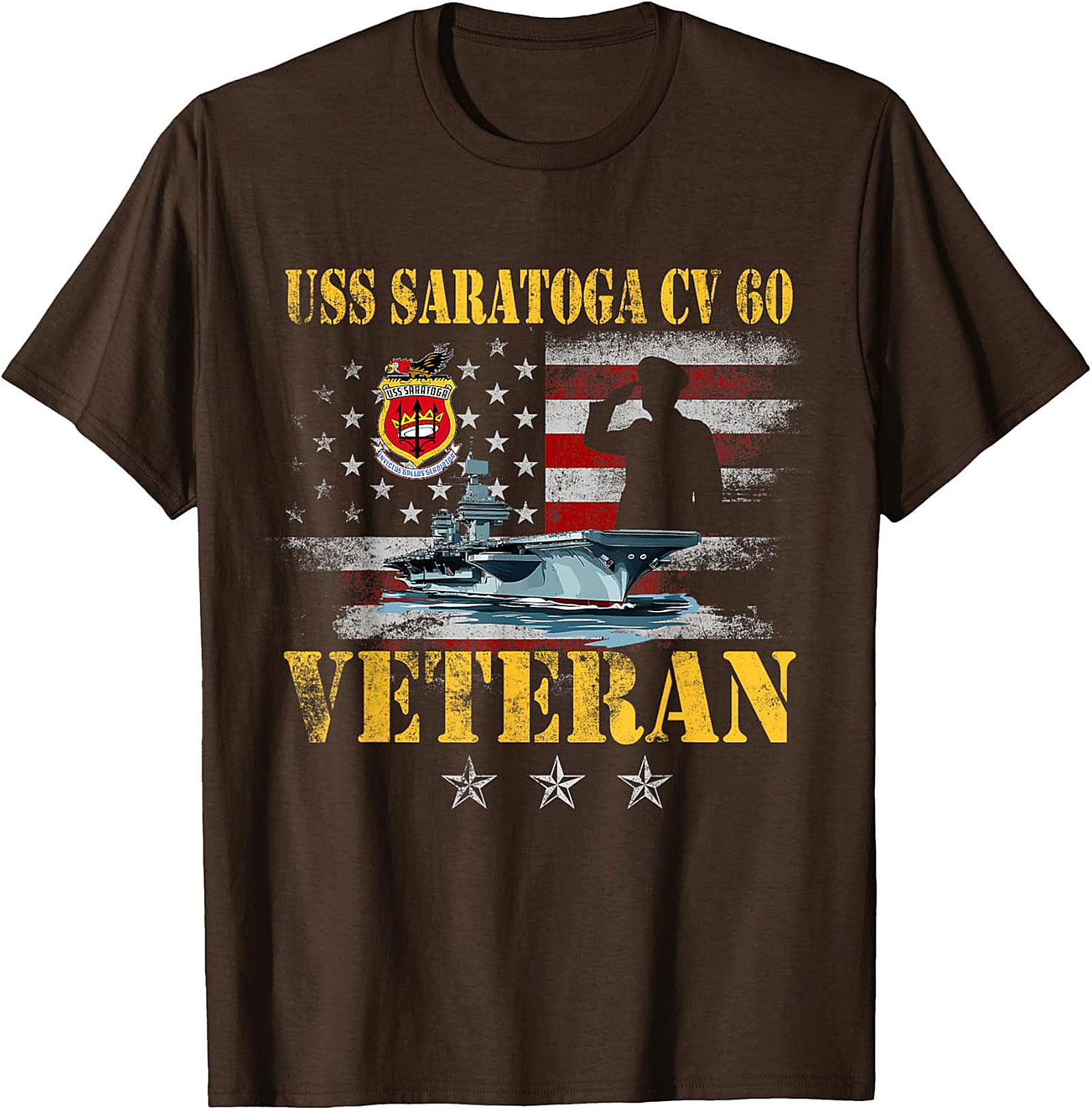 USS Saratoga CV 60 Veteran T-shirt | Navy Pride Gift