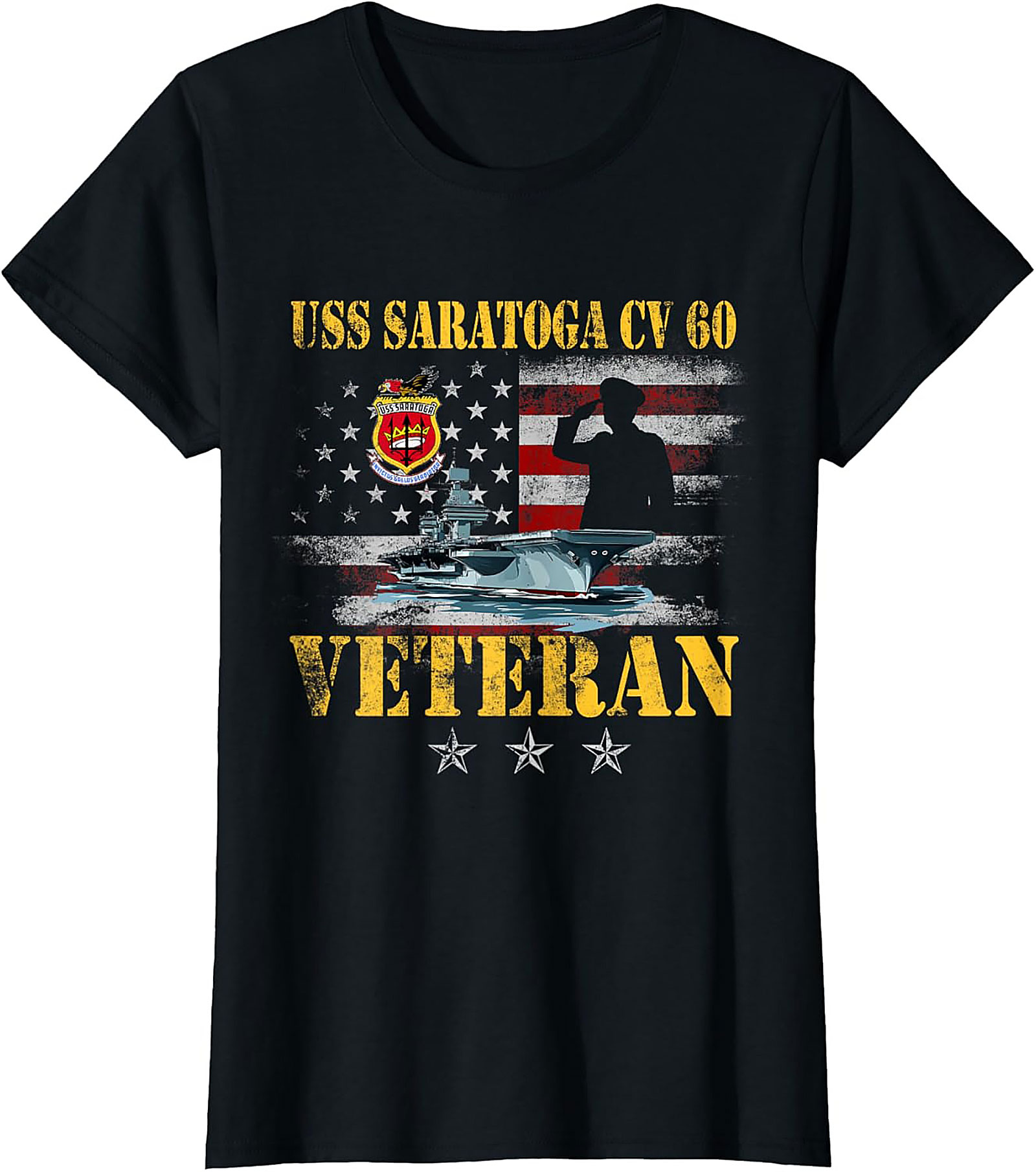 USS Saratoga CV 60 Veteran T-shirt | Navy Pride Gift