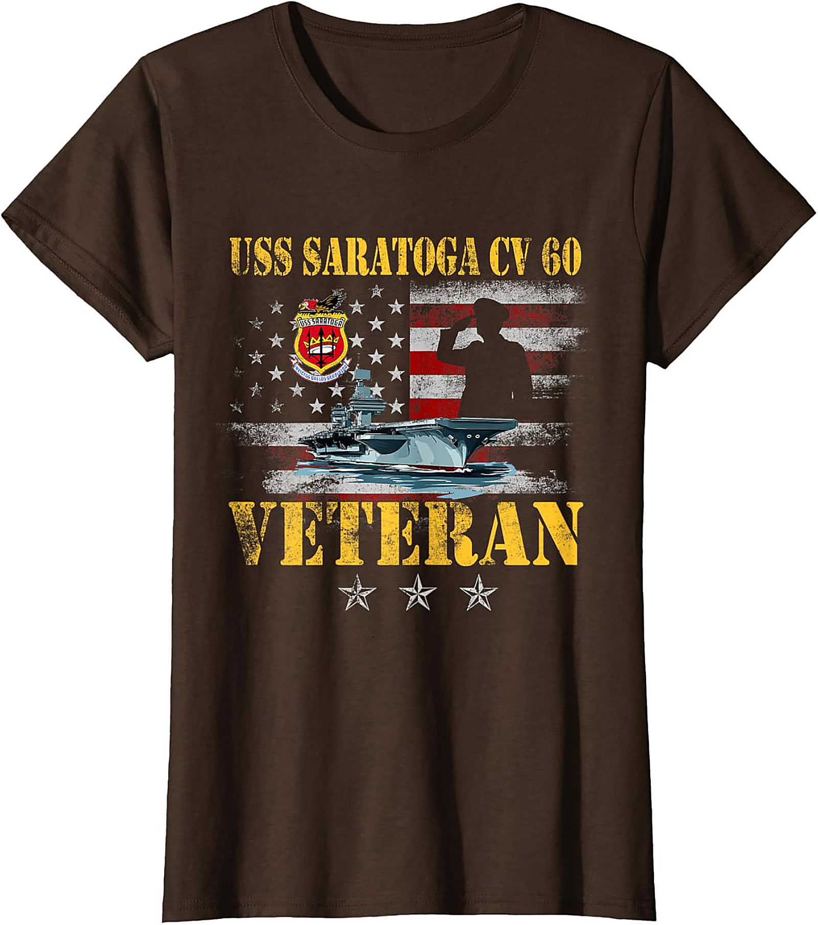 USS Saratoga CV 60 Veteran T-shirt | Navy Pride Gift