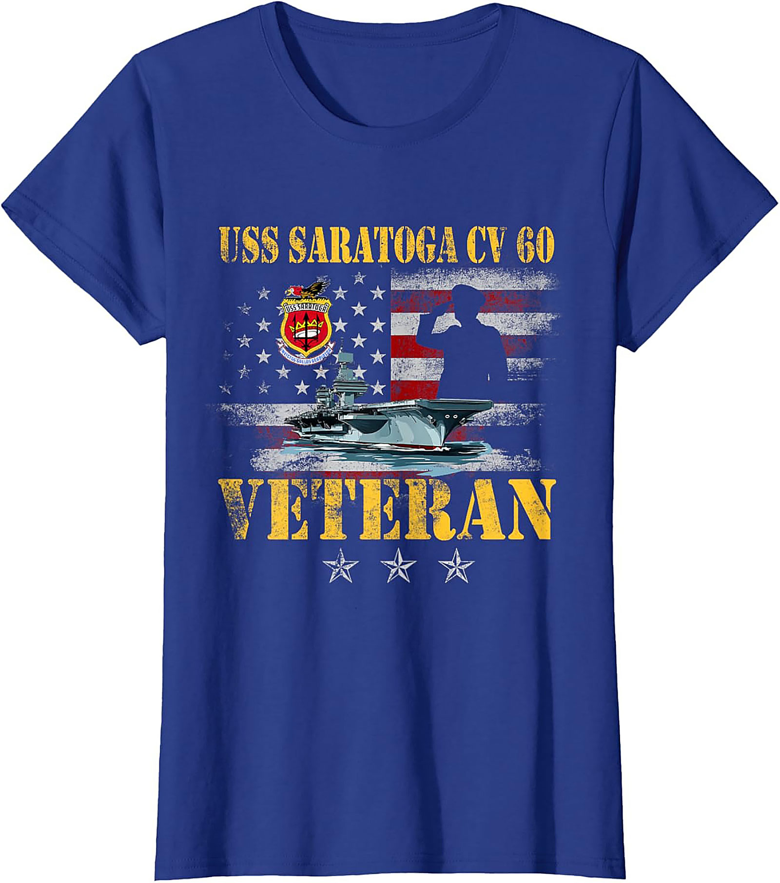 USS Saratoga CV 60 Veteran T-shirt | Navy Pride Gift