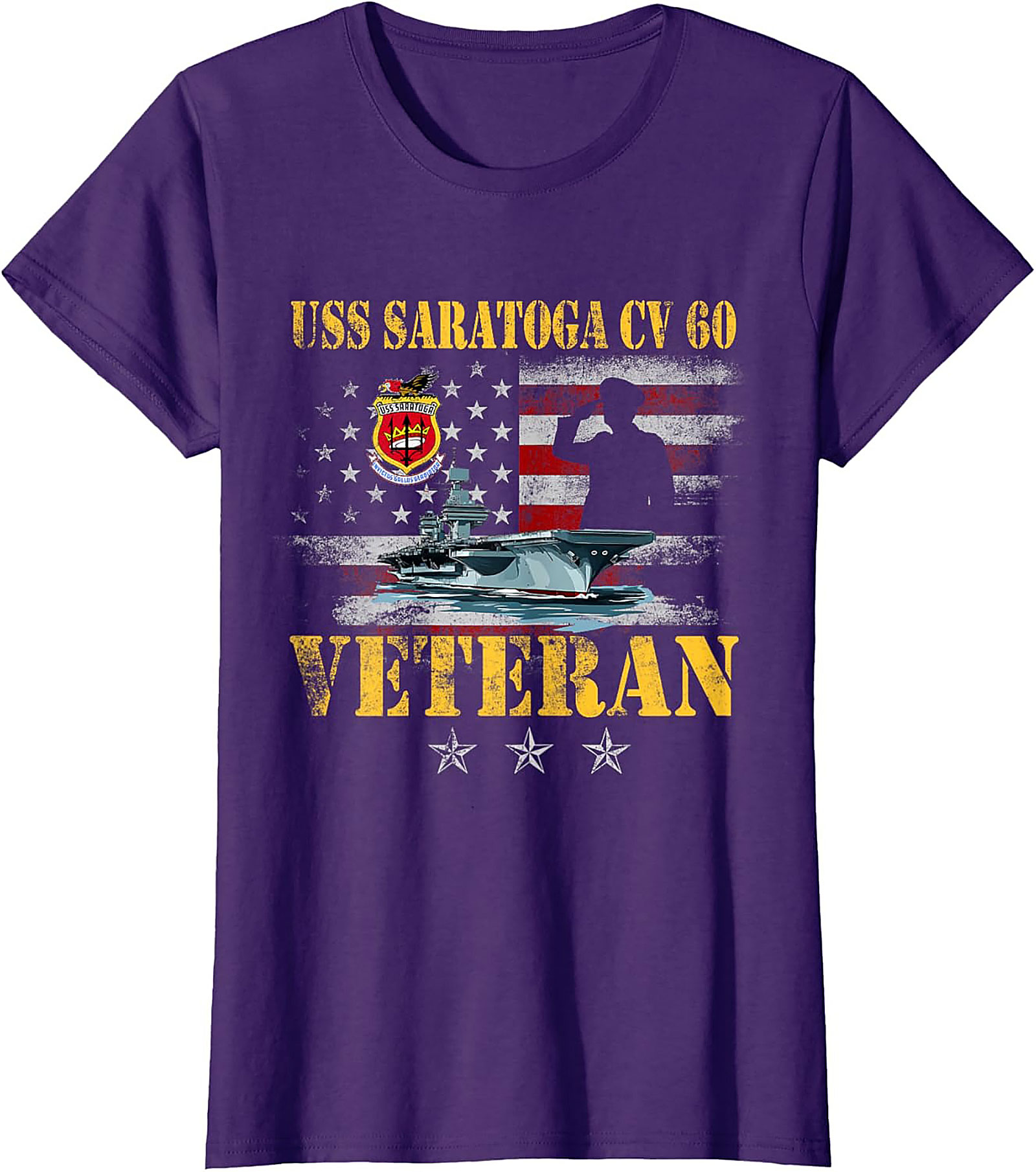 USS Saratoga CV 60 Veteran T-shirt | Navy Pride Gift