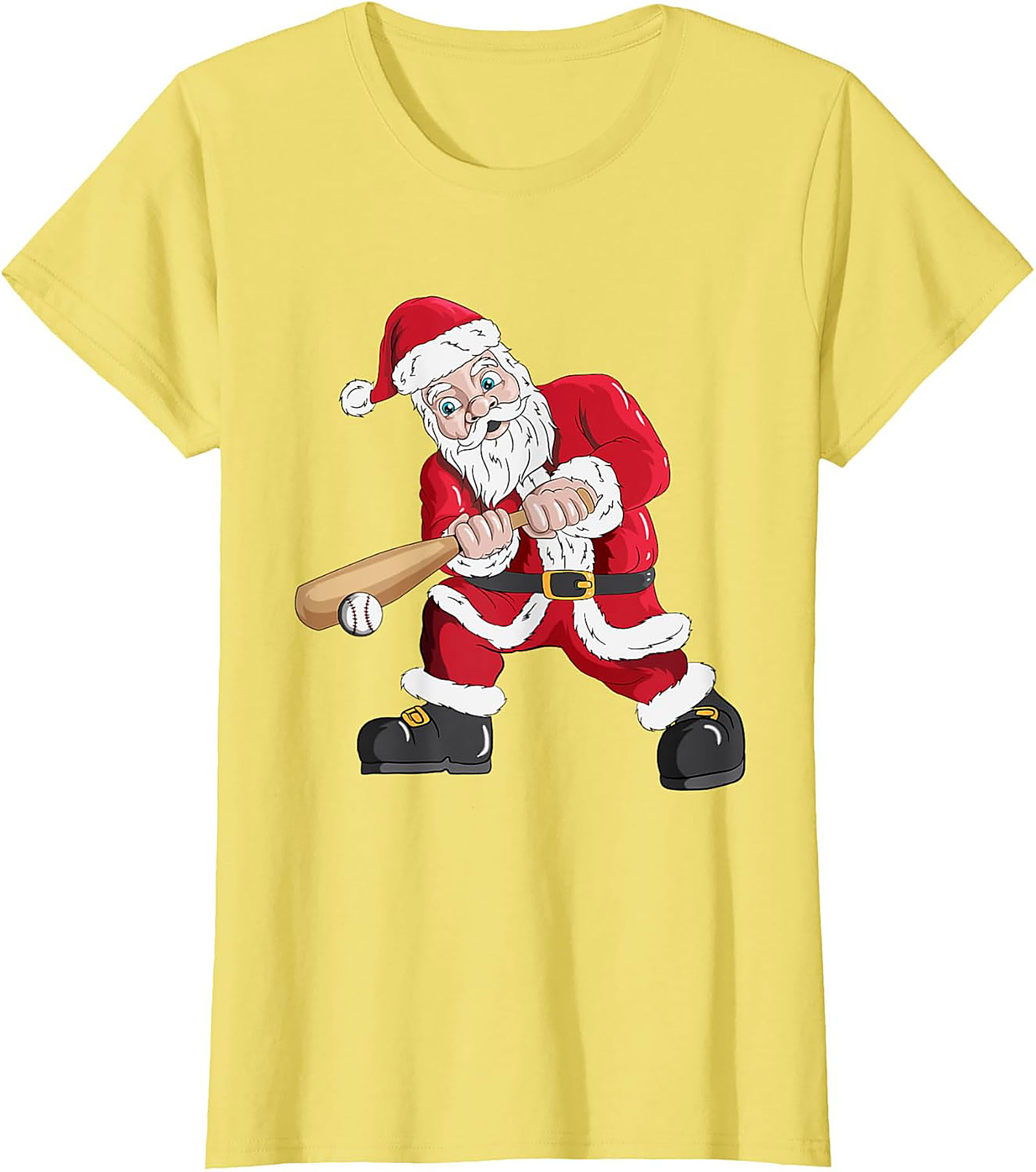 Funny Christmas Baseball T-shirt  Santa Swings Tee