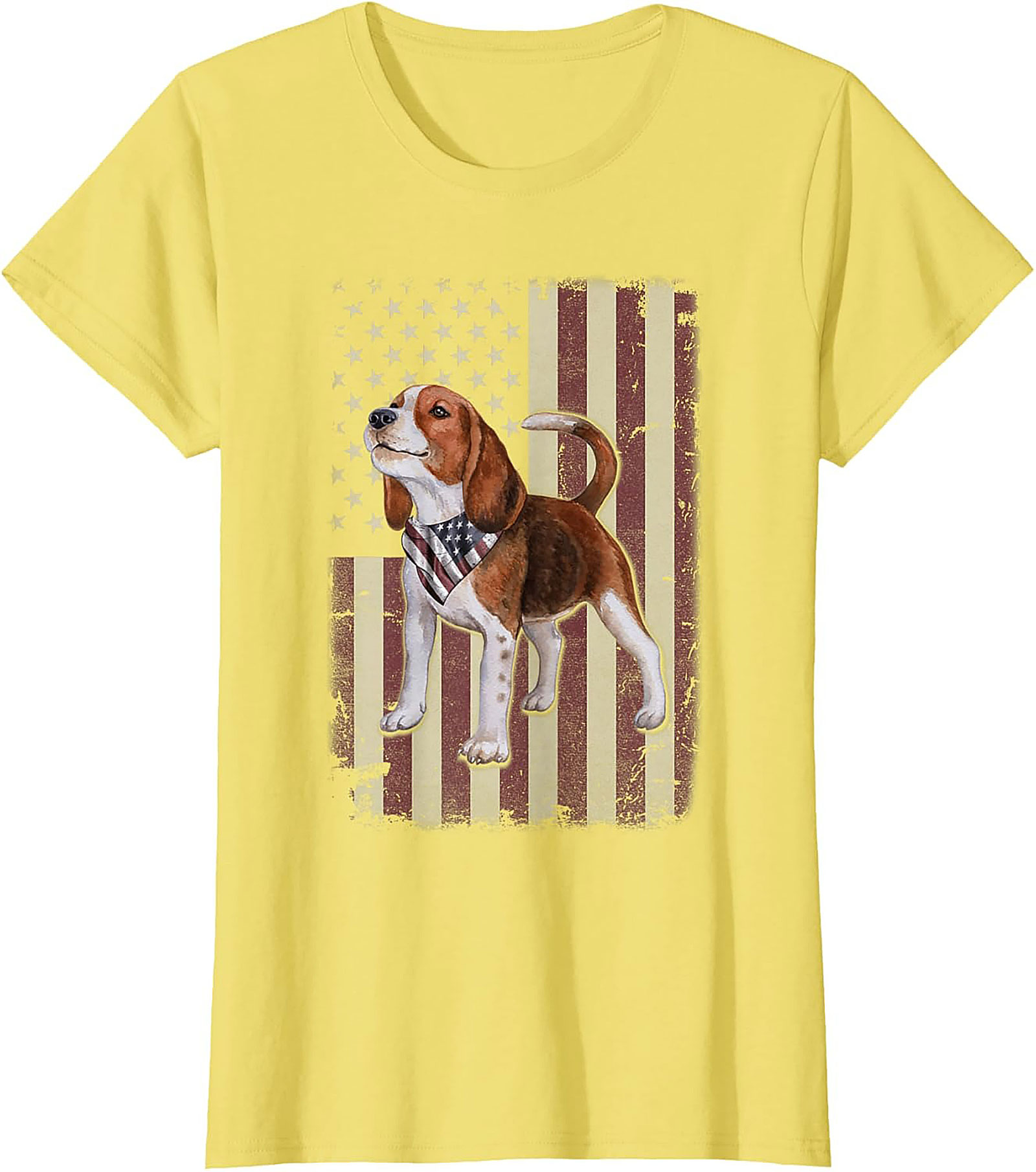 Patriotic Beagle Graphic Tee | Vintage American Flag Dog Lover Shirt
