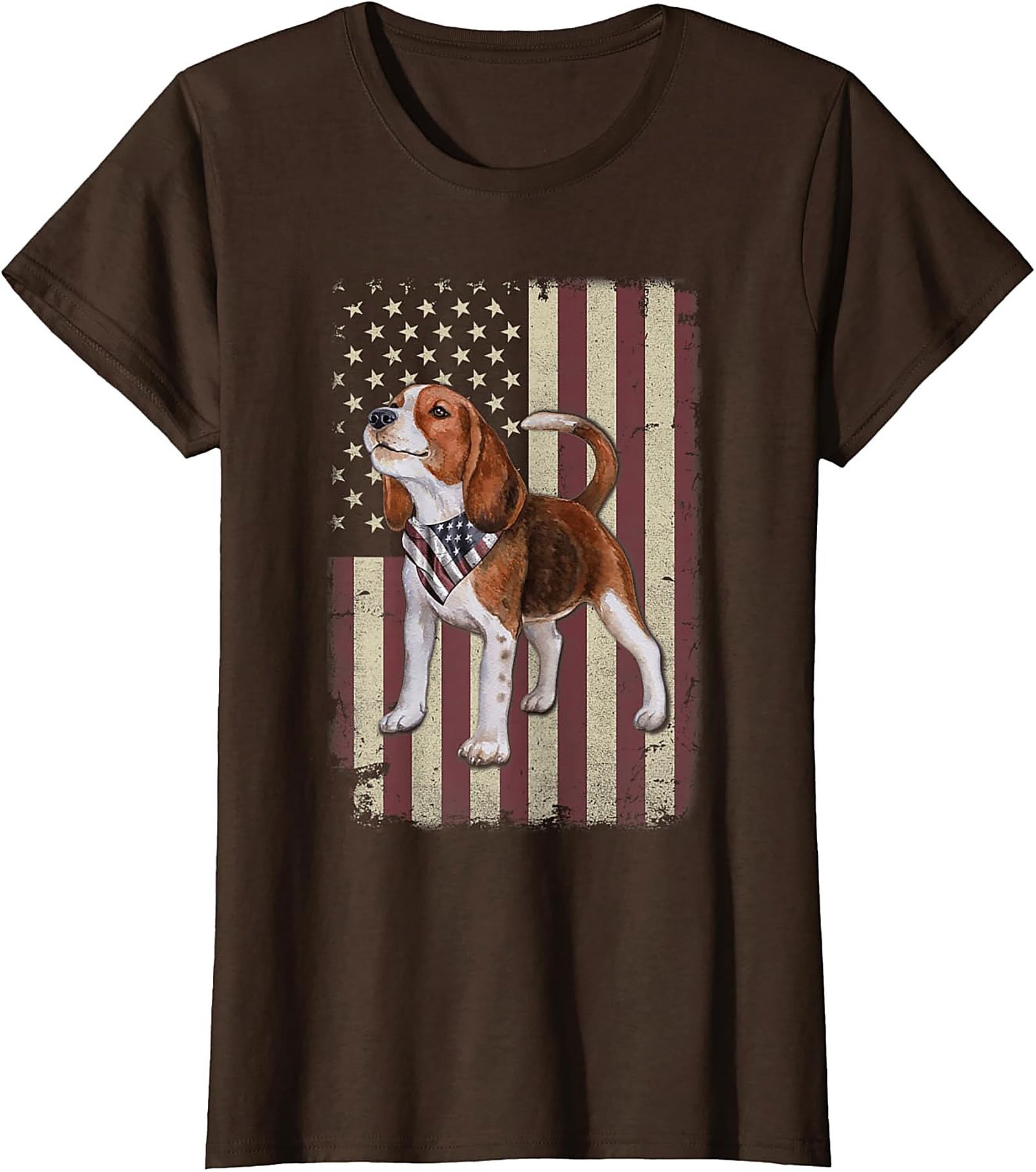 Patriotic Beagle Graphic Tee | Vintage American Flag Dog Lover Shirt