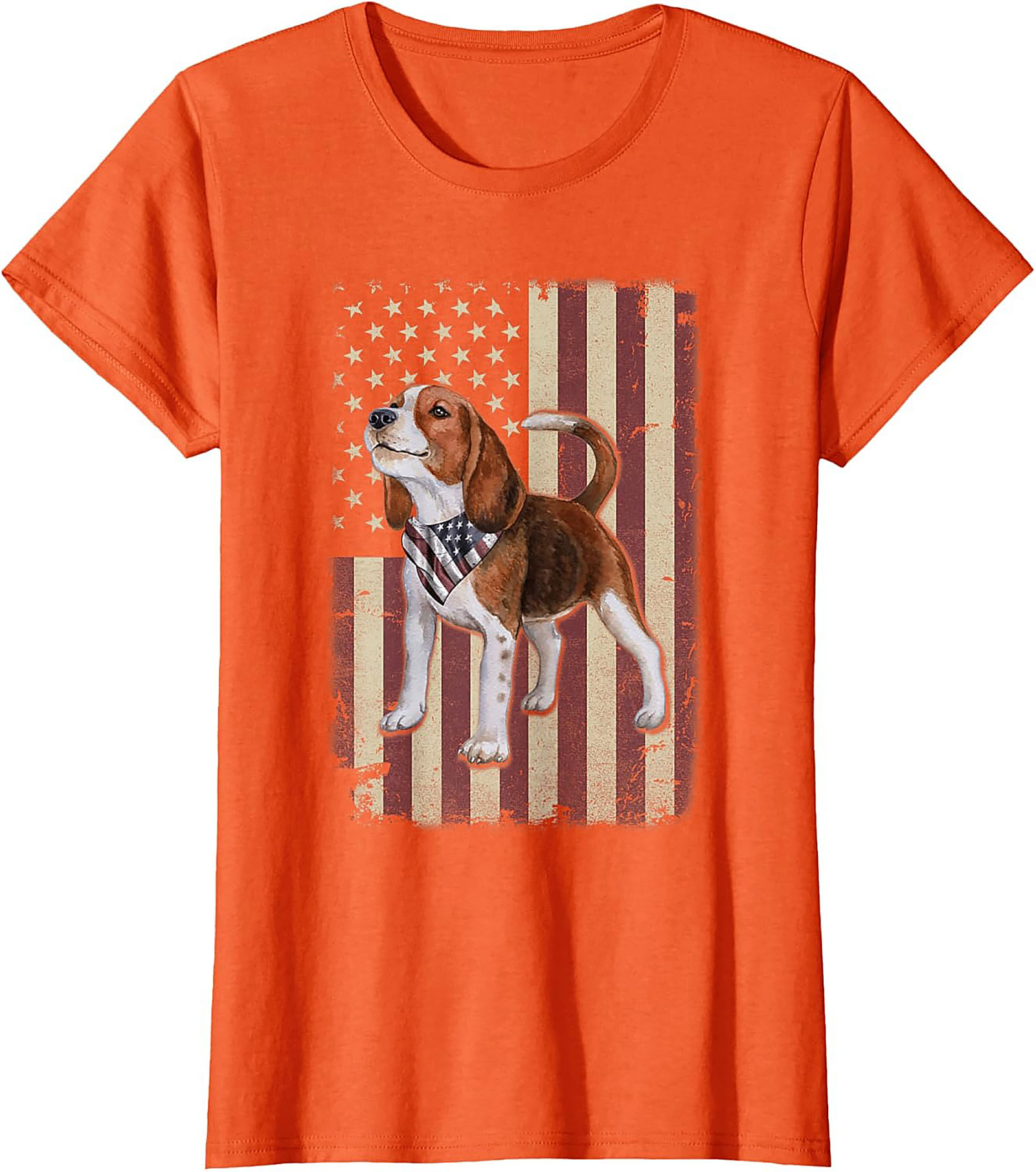 Patriotic Beagle Graphic Tee | Vintage American Flag Dog Lover Shirt