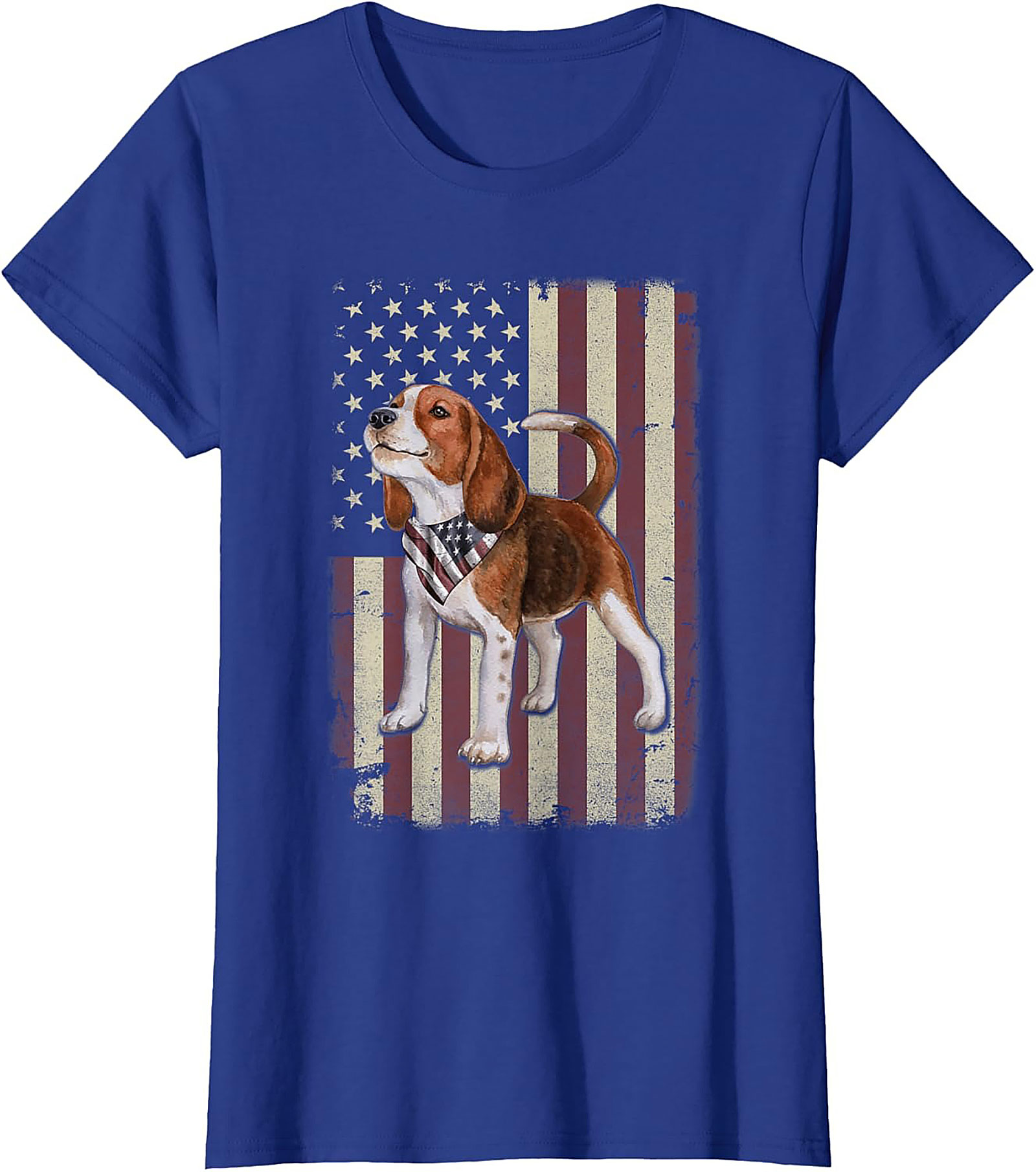 Patriotic Beagle Graphic Tee | Vintage American Flag Dog Lover Shirt