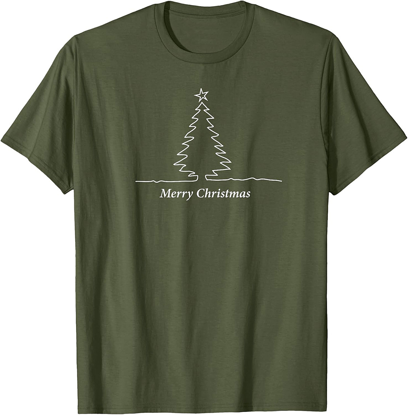 Minimalist Christmas Tree T-shirt  Holiday Graphic Tee