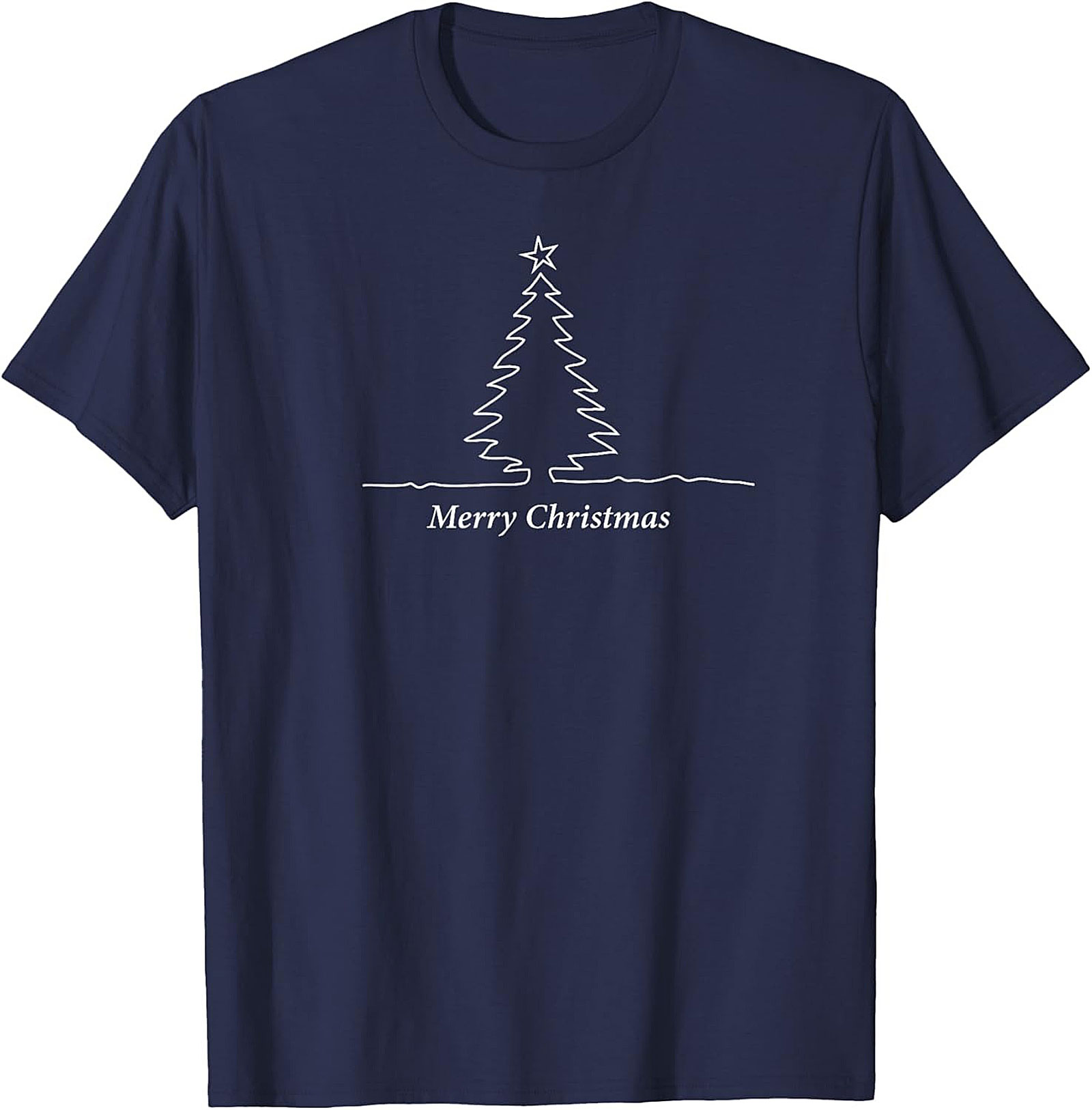 Minimalist Christmas Tree T-shirt  Holiday Graphic Tee