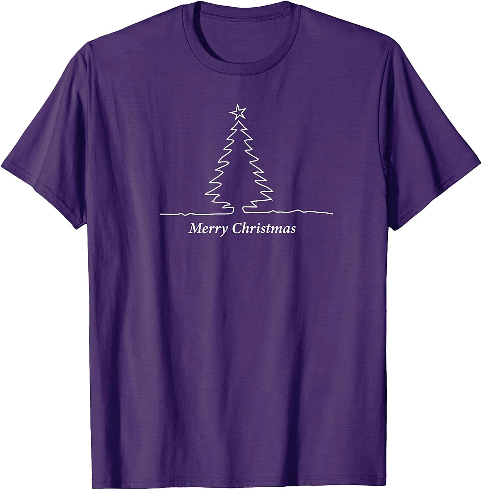 Minimalist Christmas Tree T-shirt  Holiday Graphic Tee