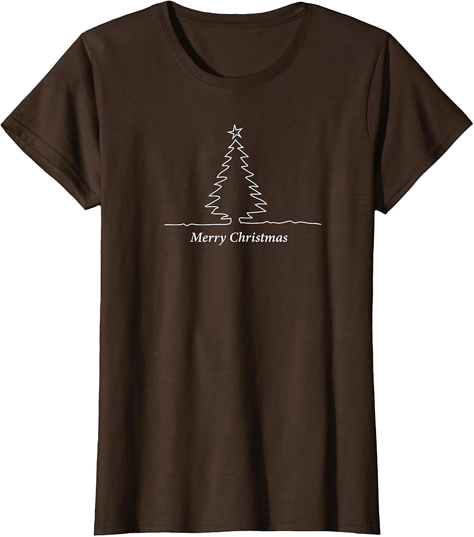 Minimalist Christmas Tree T-shirt  Holiday Graphic Tee