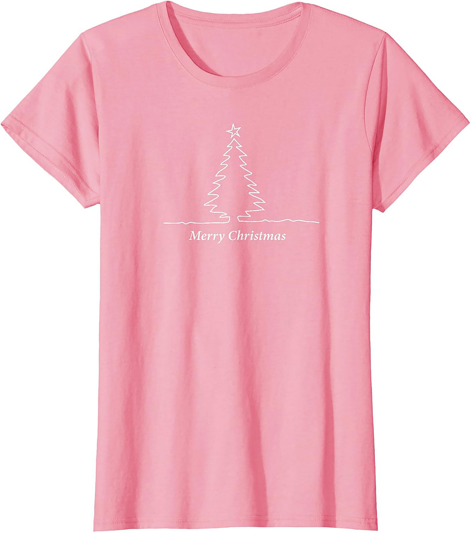 Minimalist Christmas Tree T-shirt  Holiday Graphic Tee