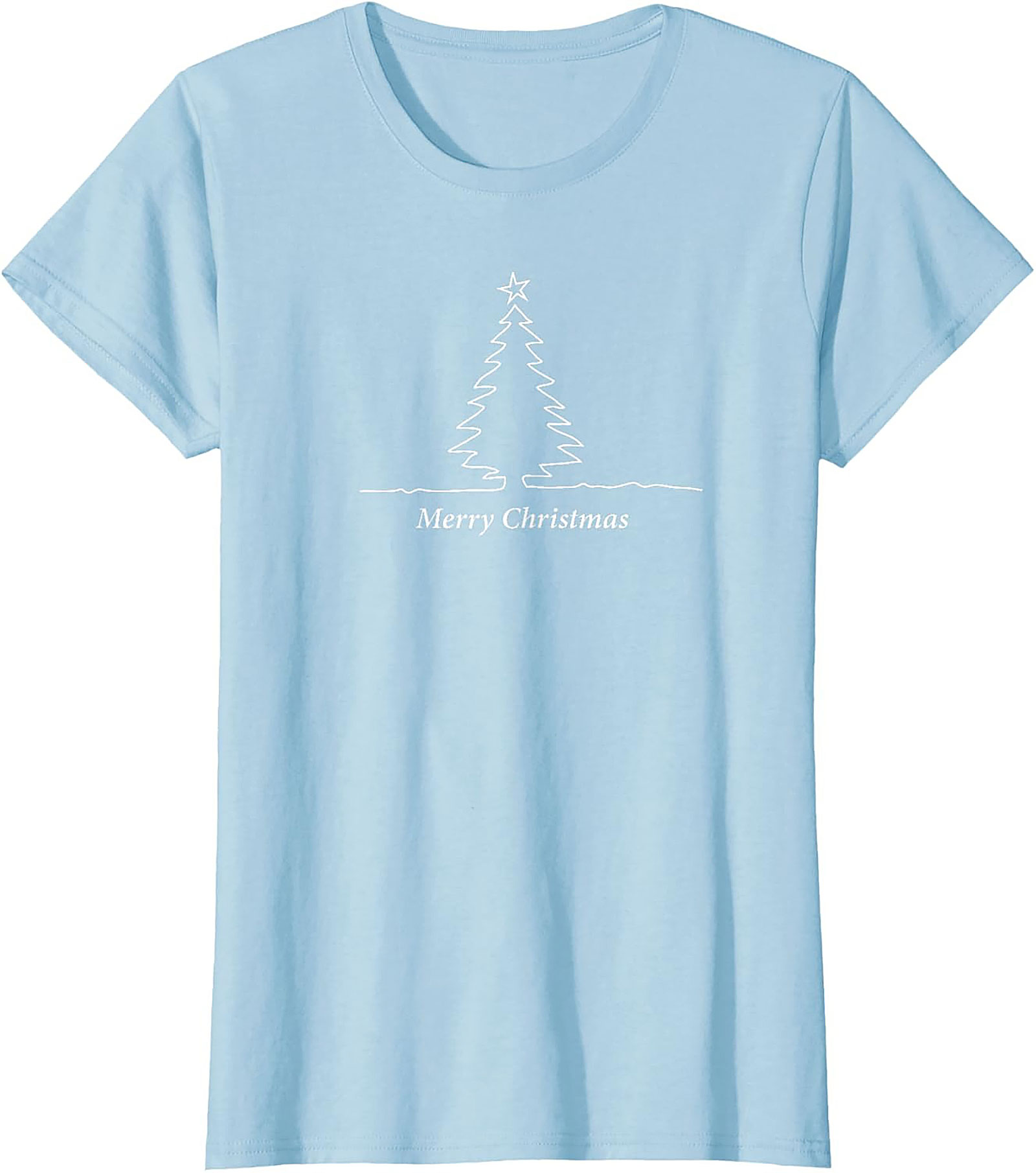 Minimalist Christmas Tree T-shirt  Holiday Graphic Tee