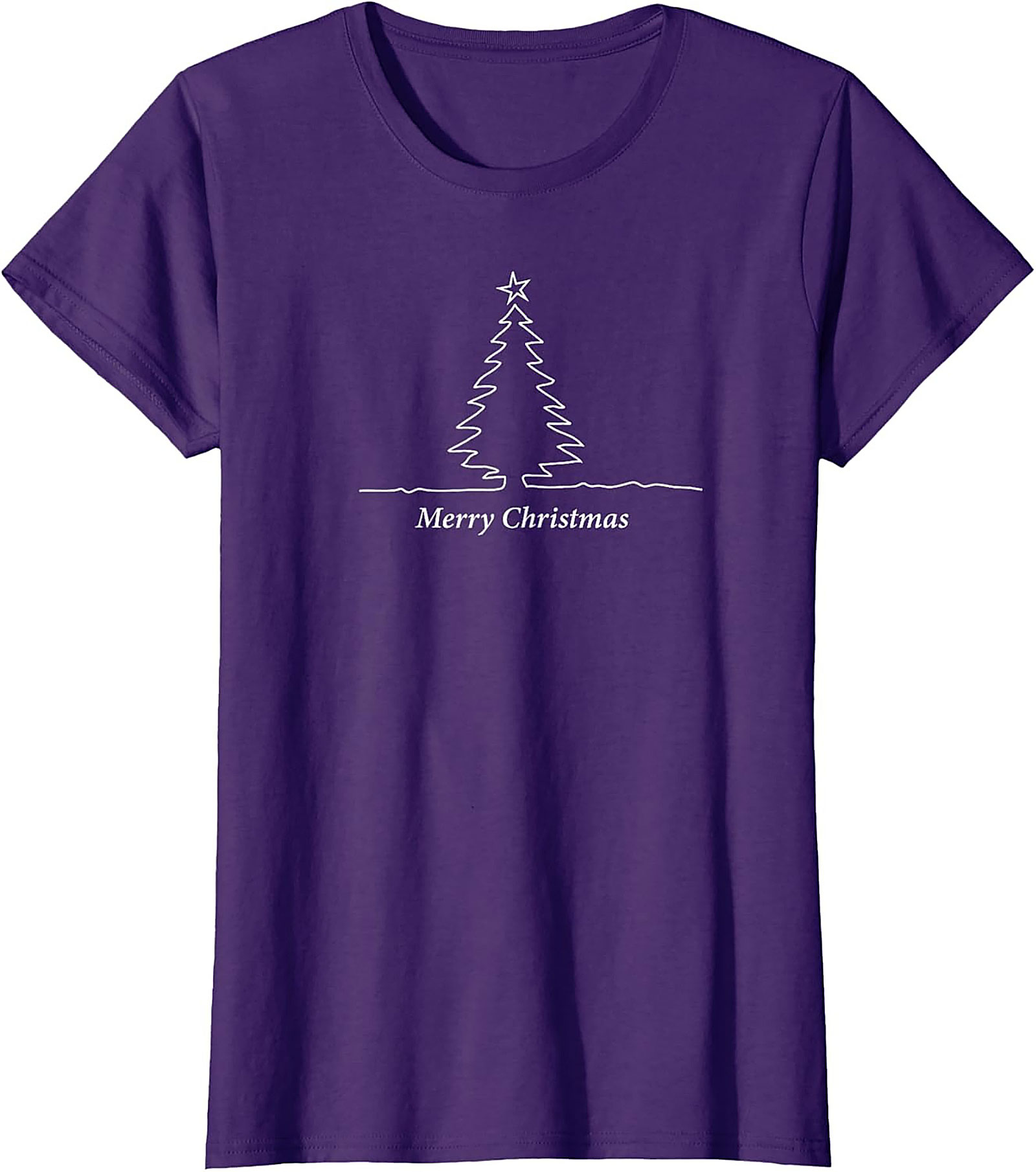 Minimalist Christmas Tree T-shirt  Holiday Graphic Tee