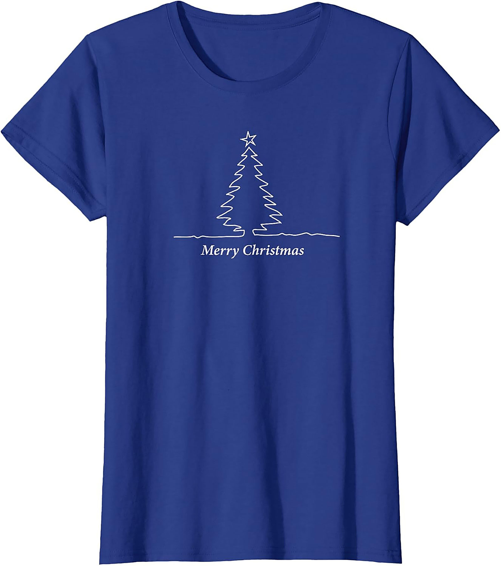 Minimalist Christmas Tree T-shirt  Holiday Graphic Tee