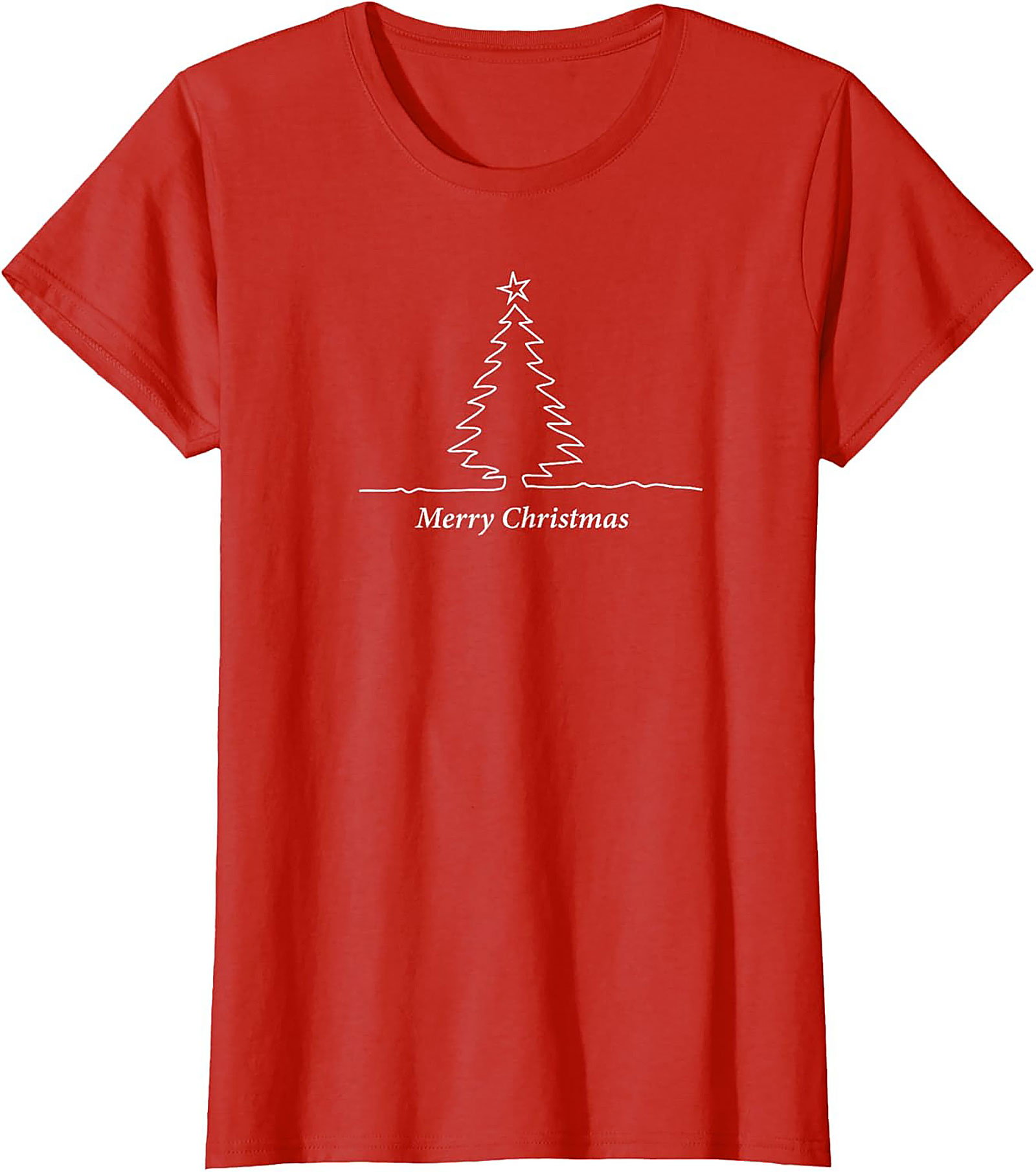 Minimalist Christmas Tree T-shirt  Holiday Graphic Tee