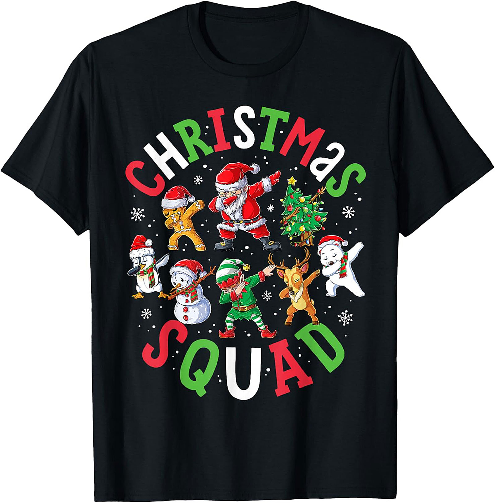 Dabbing Christmas Squad T-Shirt - Funny Holiday Tee