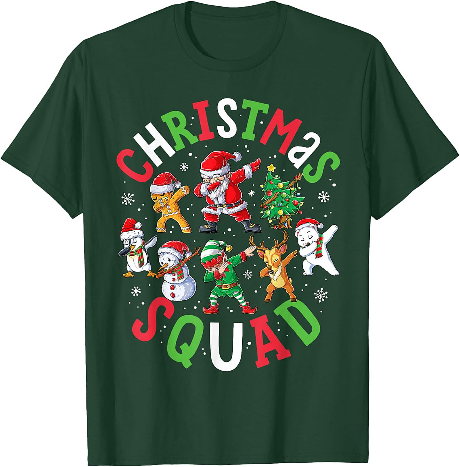  Dabbing Christmas Squad T-Shirt - Funny Holiday Tee