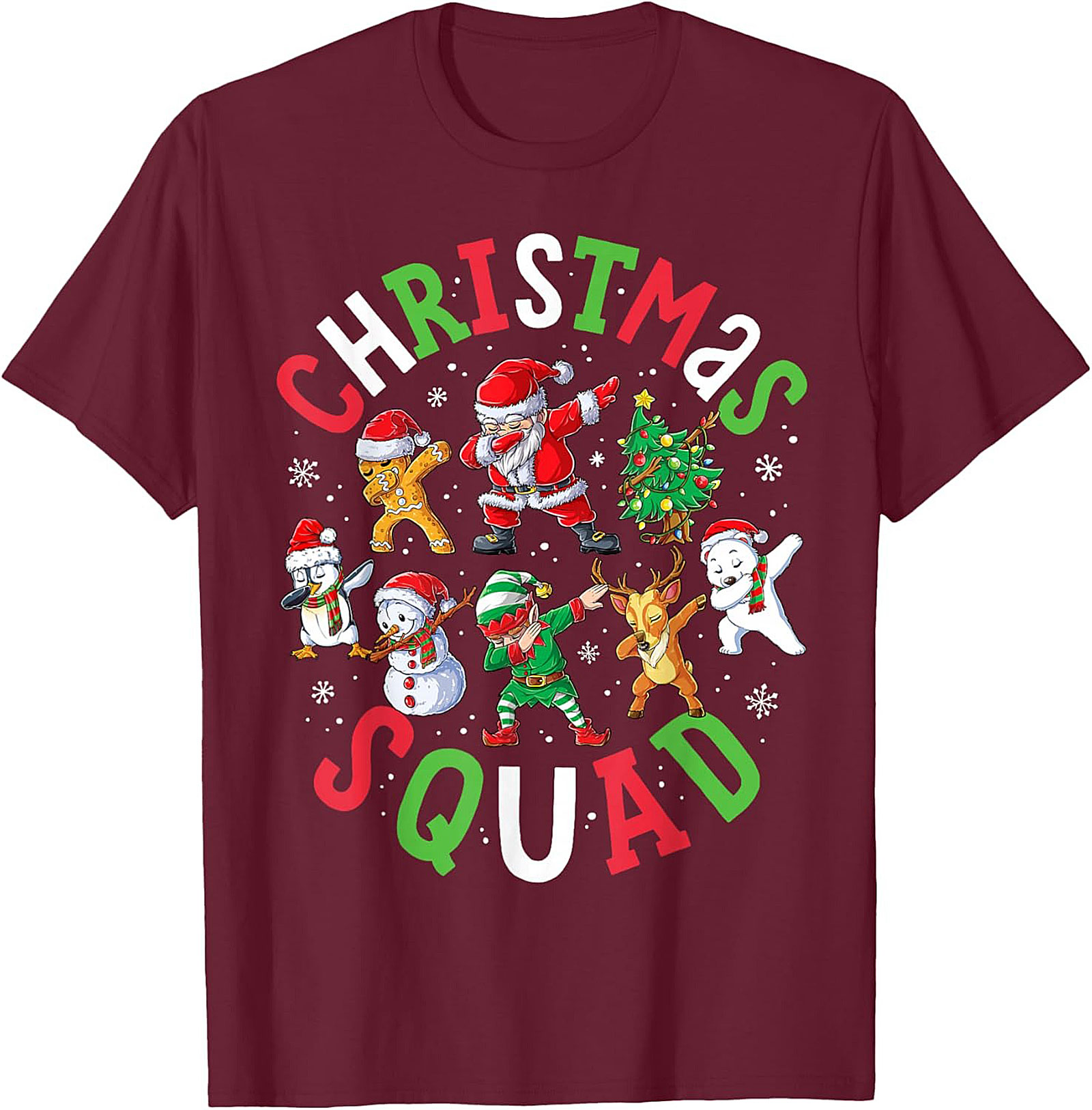  Dabbing Christmas Squad T-Shirt - Funny Holiday Tee