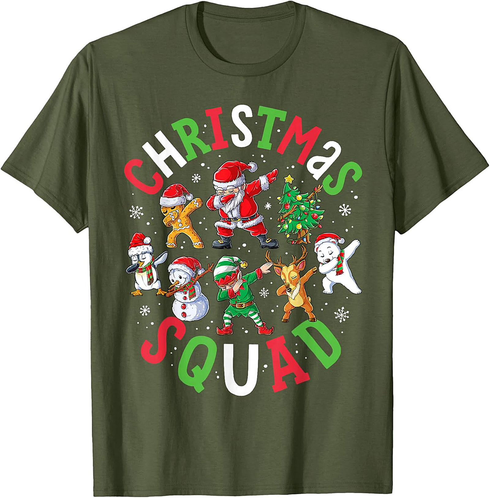  Dabbing Christmas Squad T-Shirt - Funny Holiday Tee