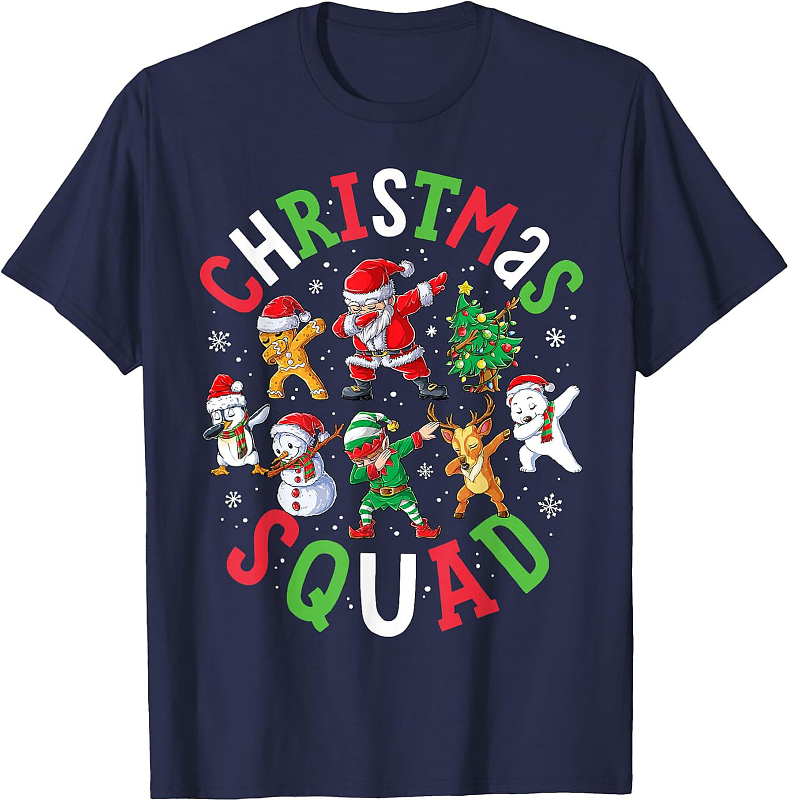  Dabbing Christmas Squad T-Shirt - Funny Holiday Tee