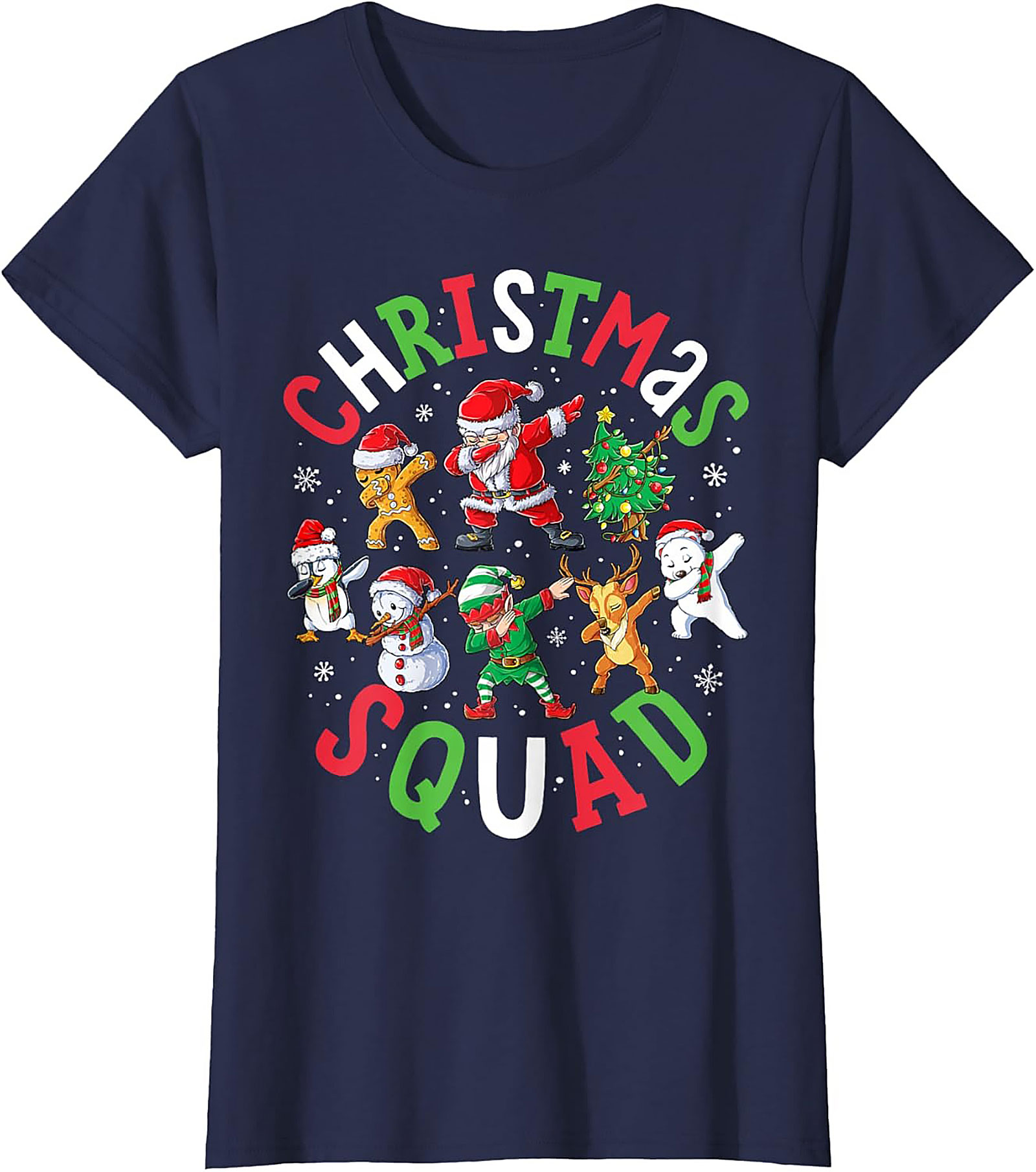  Dabbing Christmas Squad T-Shirt - Funny Holiday Tee