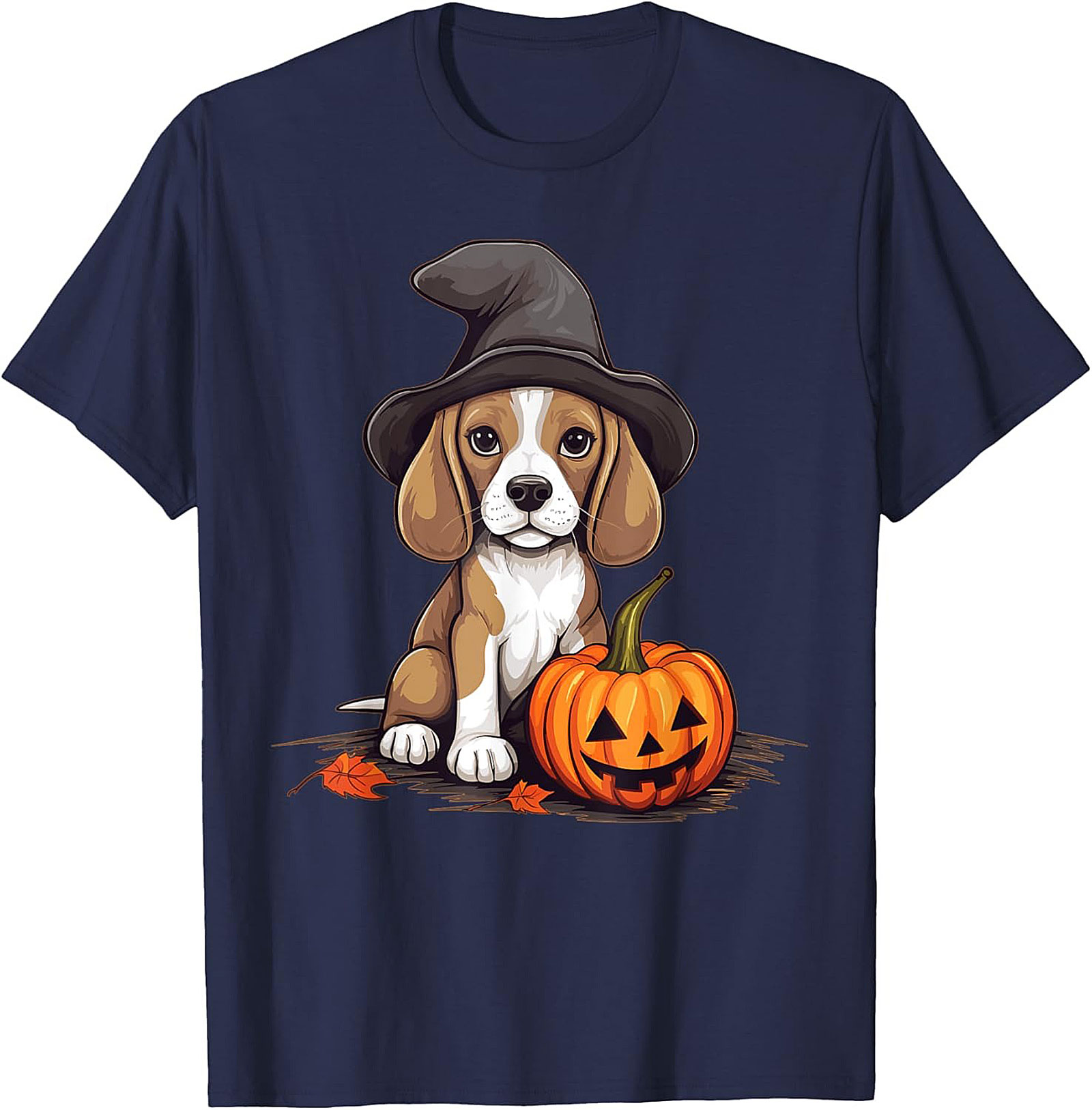 Cute Beagle Puppy Witch Halloween T-Shirt | Funny Dog Graphic Tee