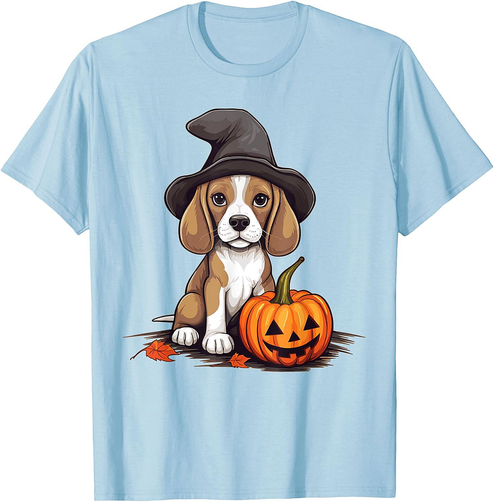 Cute Beagle Puppy Witch Halloween T-Shirt | Funny Dog Graphic Tee
